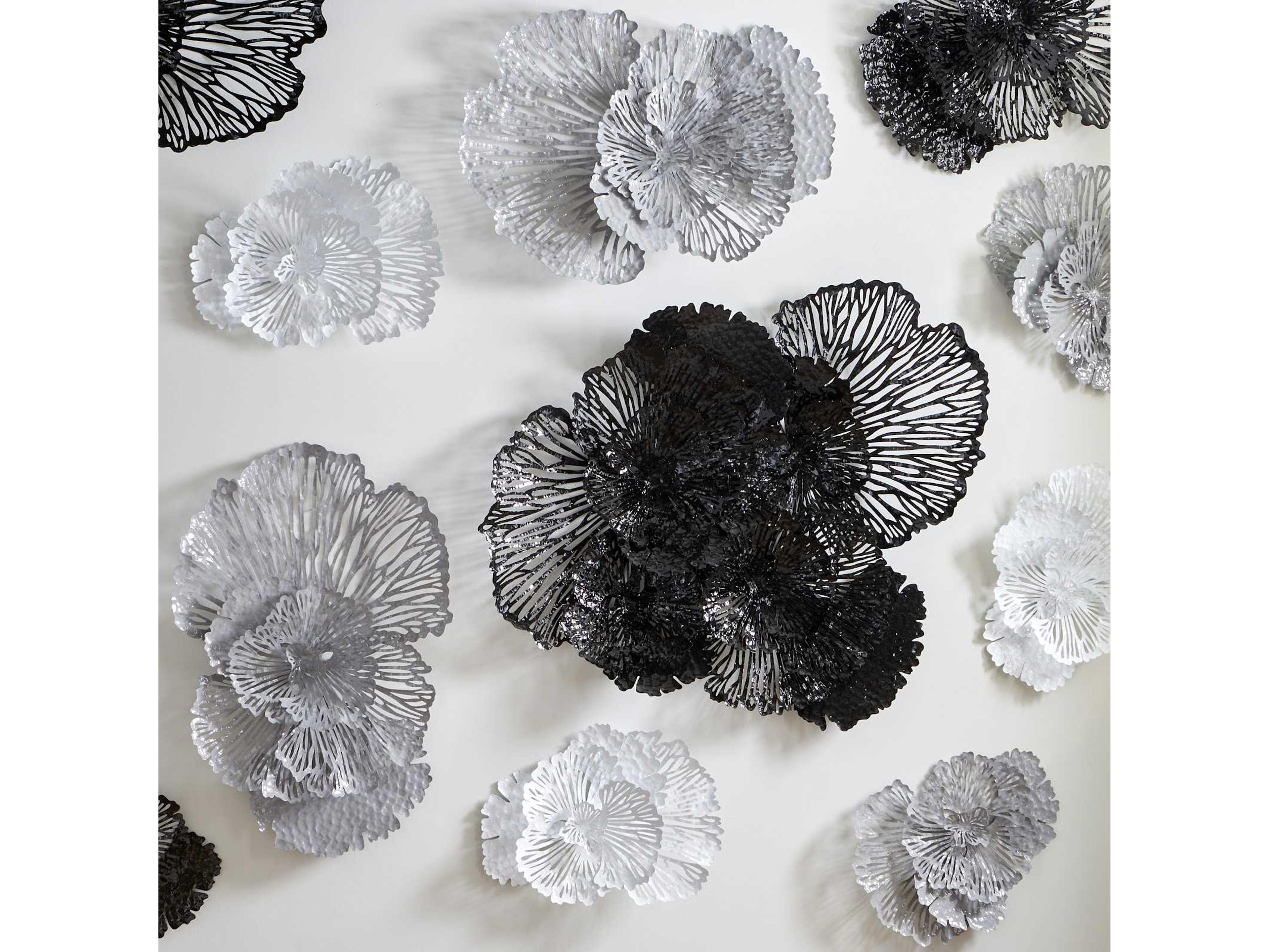 Phillips Collection Gray 25" Flower Metal Wall Art