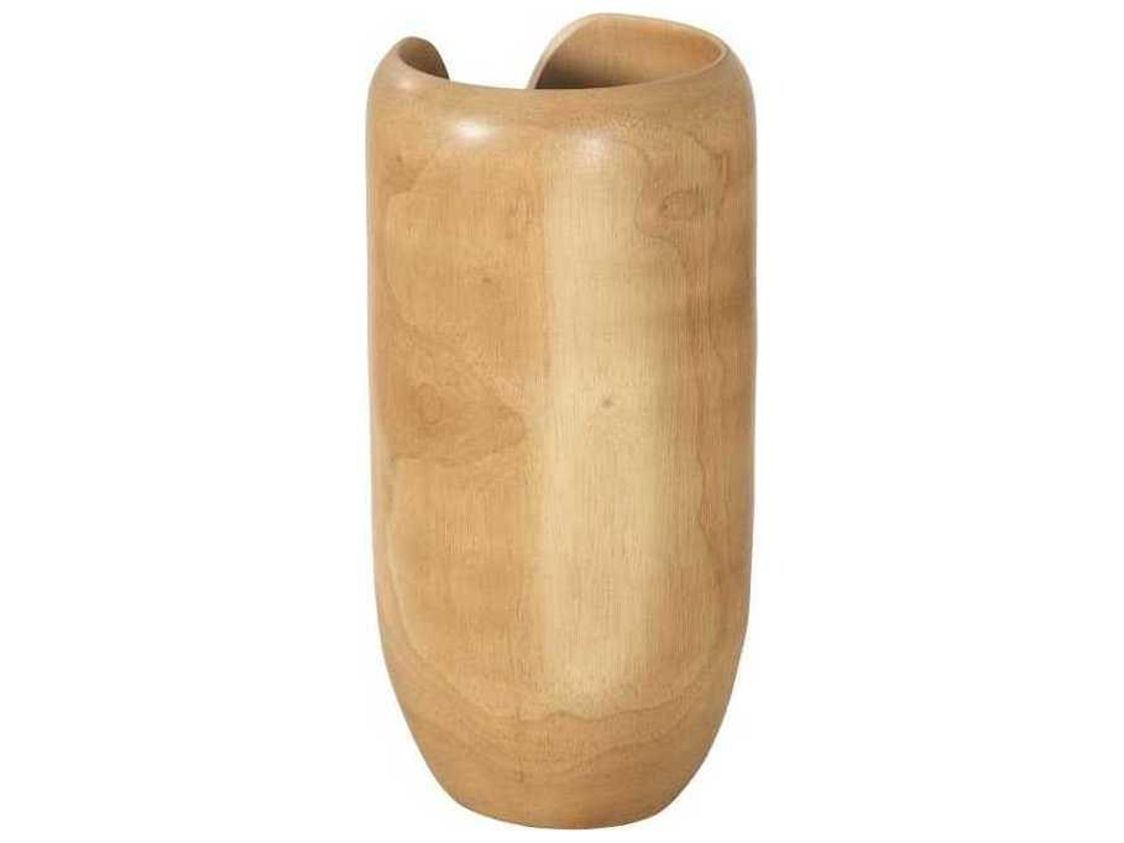 Phillips Collection Natural 12" High Interval Wood Vase
