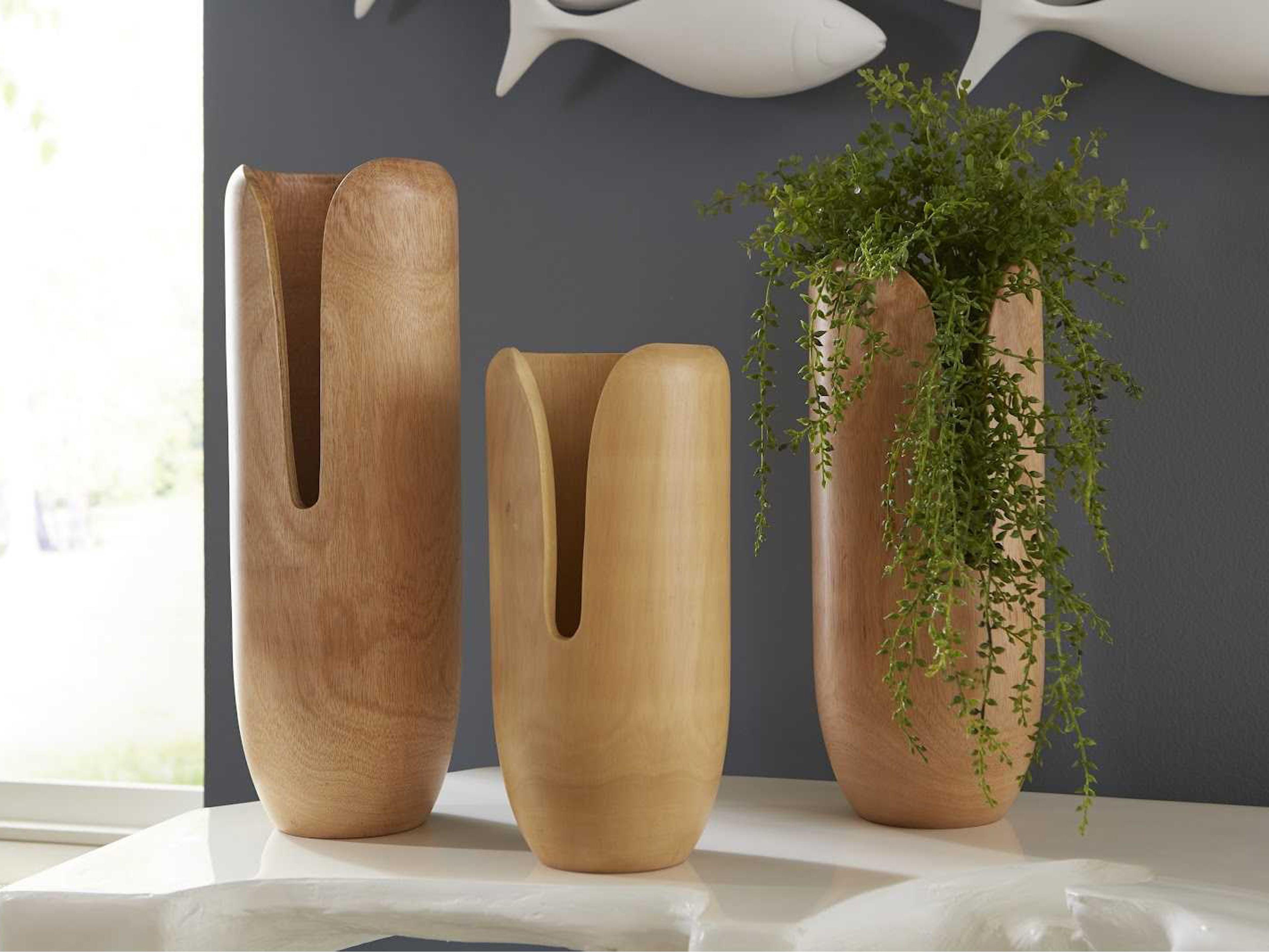 Phillips Collection Natural 17" High Interval Wood Vase