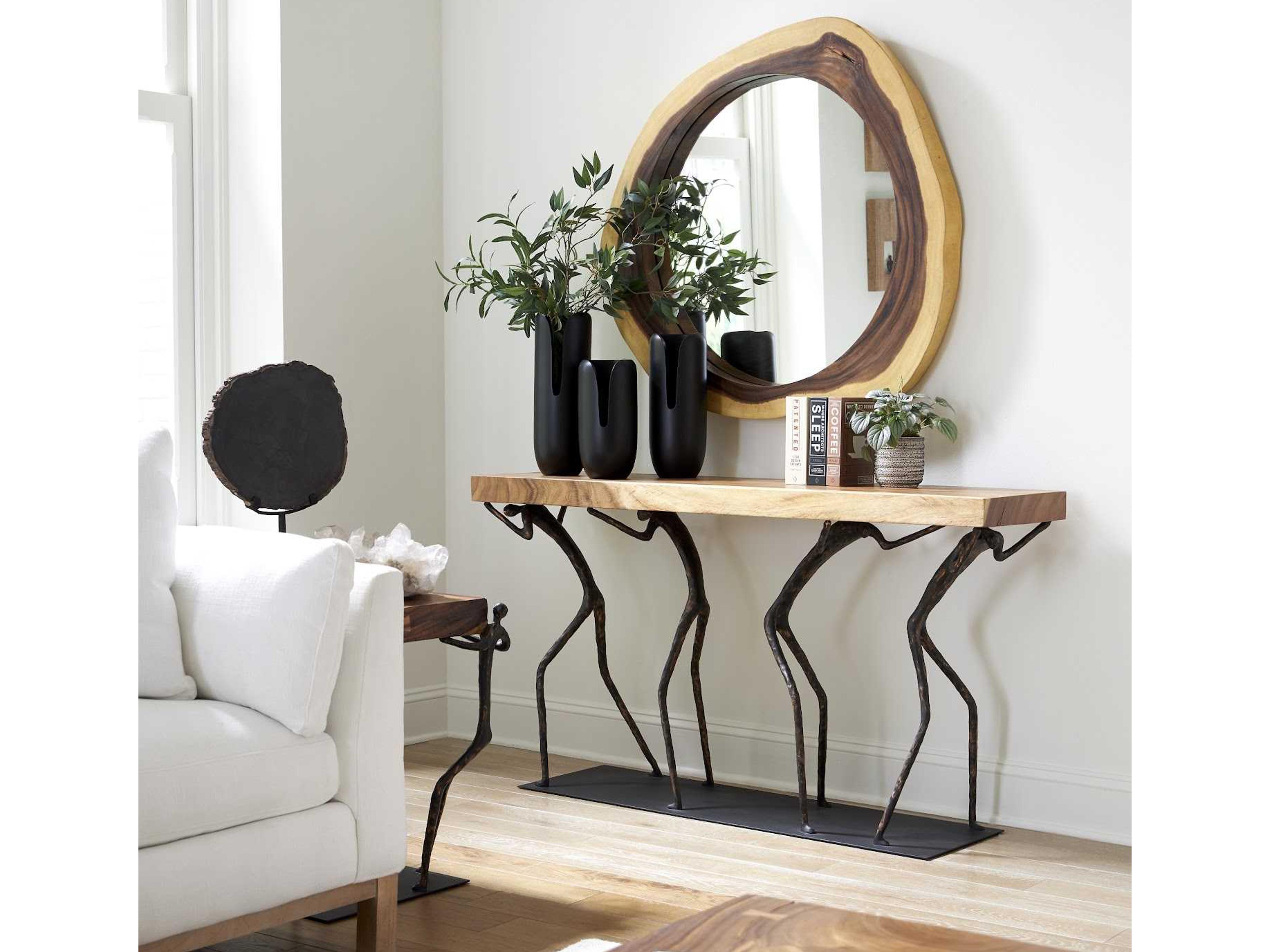 Phillips Collection Black 17" High Interval Wood Vase