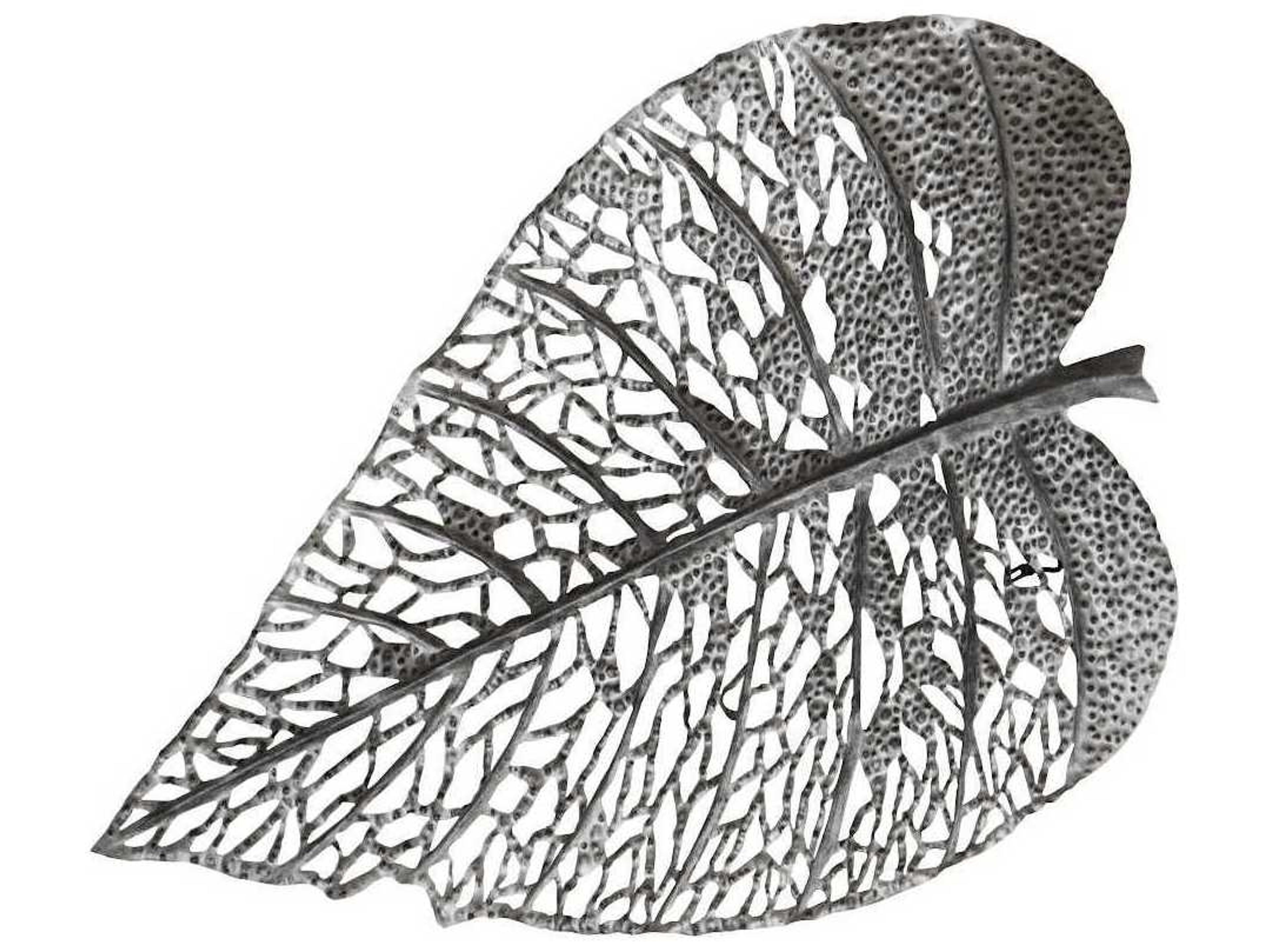 Phillips Collection Silver Matte Lacquer 55" Birch Leaf Metal Wall Art