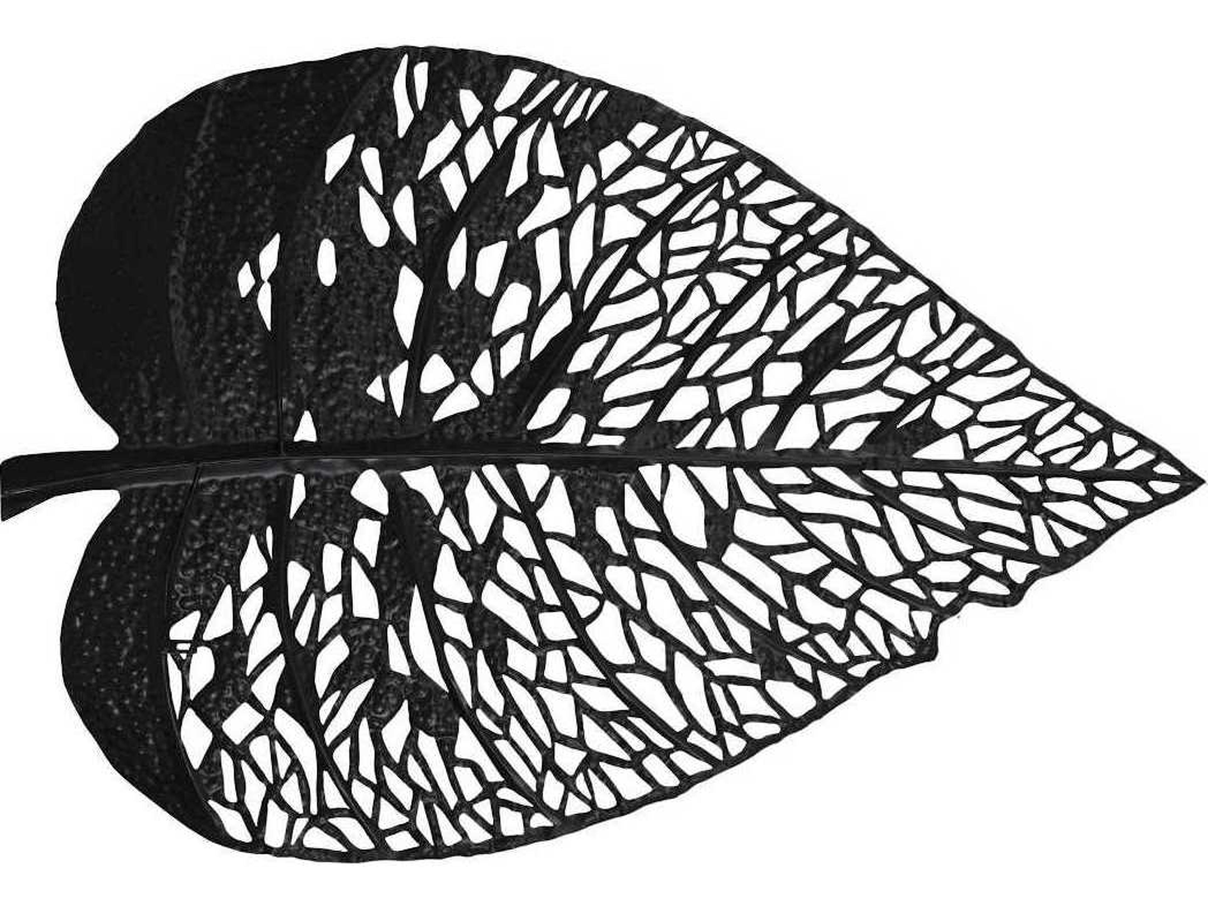 Phillips Collection Silver Matte Lacquer 55" Birch Leaf Metal Wall Art