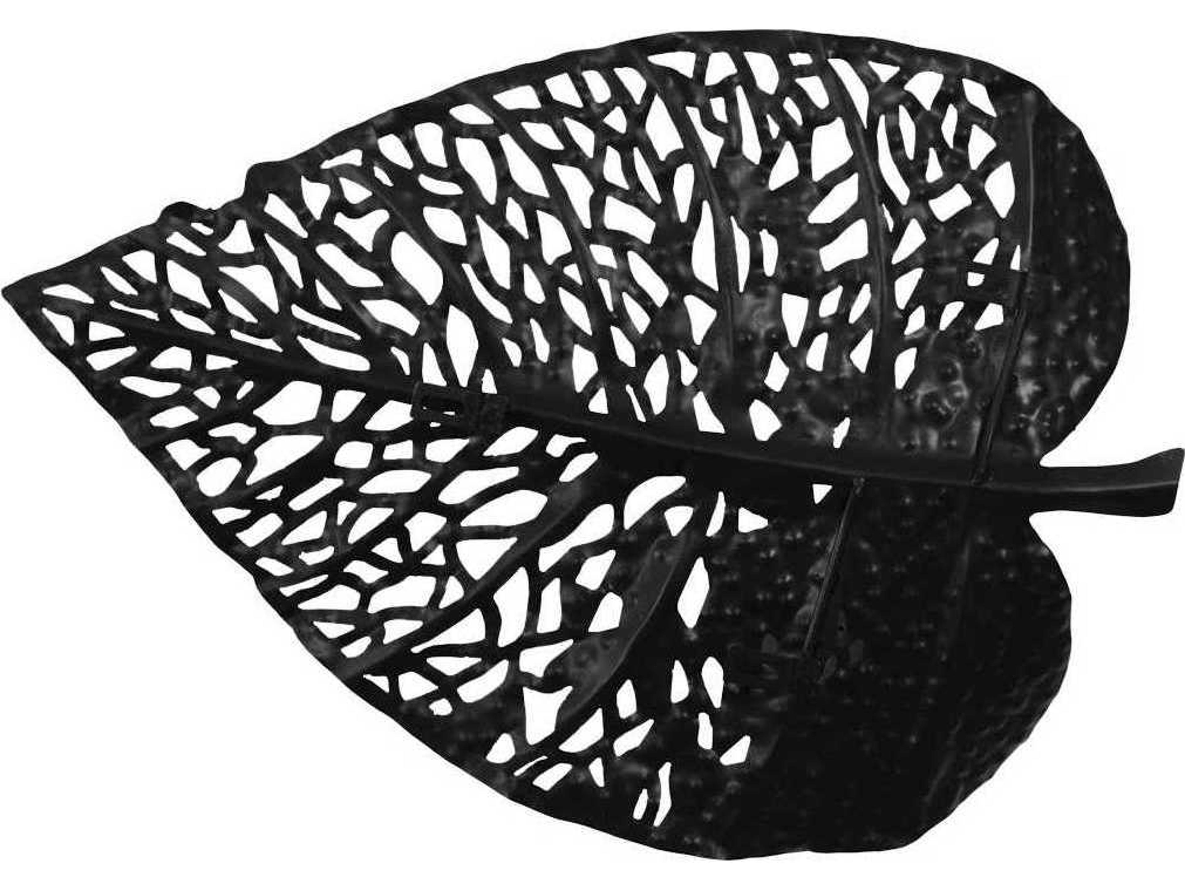 Phillips Collection Silver Matte Lacquer 13" Birch Leaf Metal Wall Art