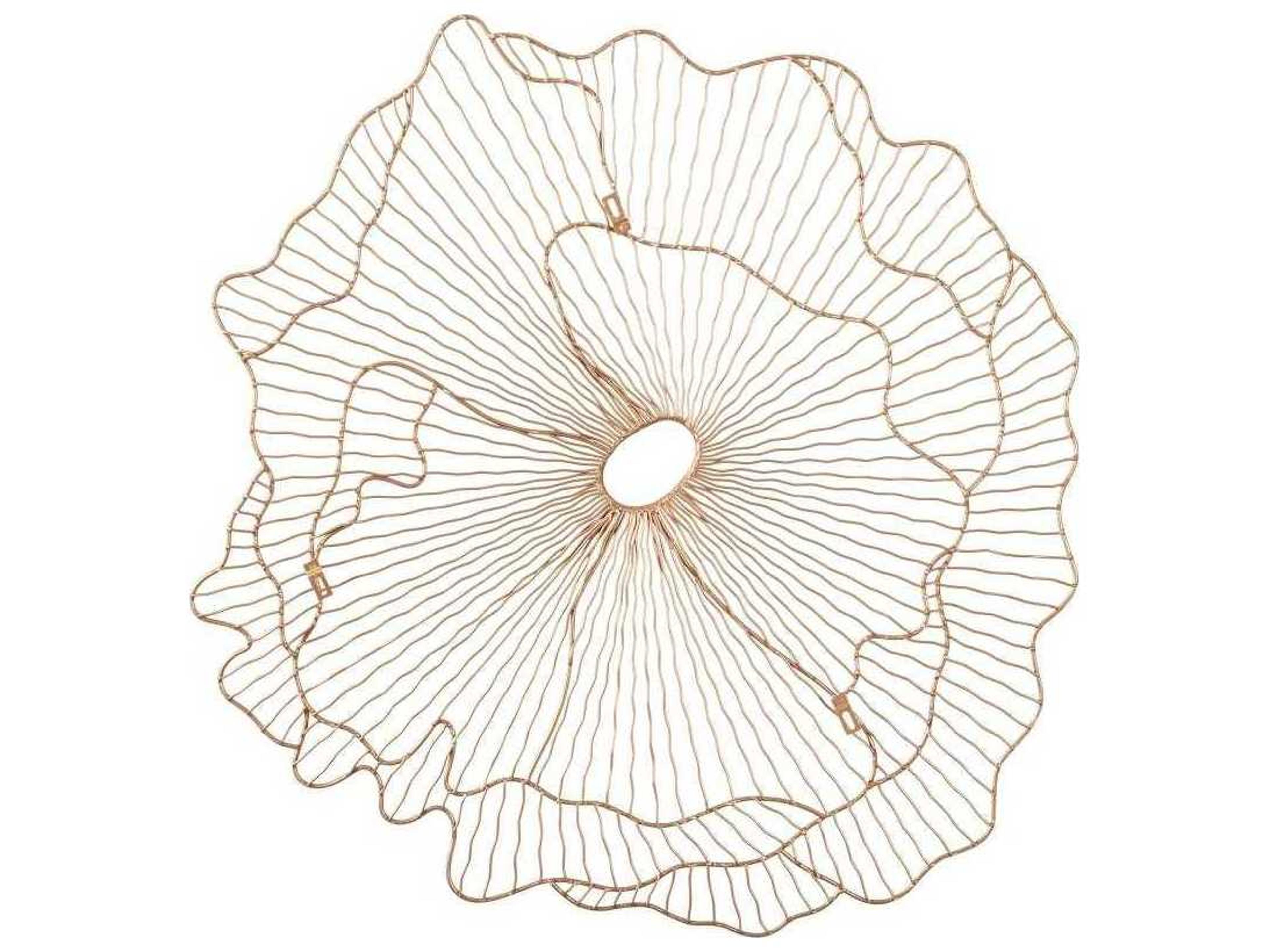 Phillips Collection Copper Matte Lacquer Poppy Flower Metal Wall Art