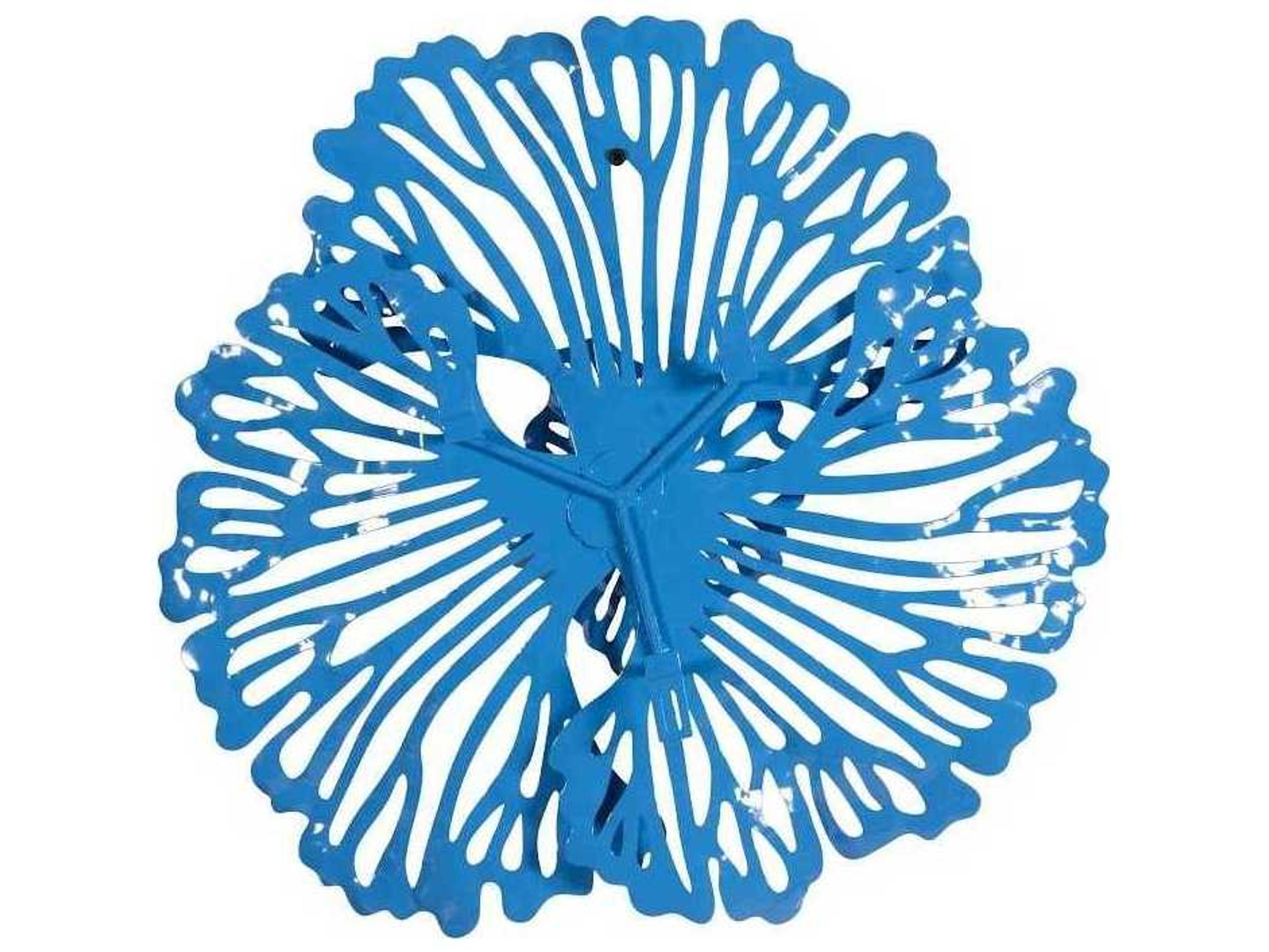 Phillips Collection Blue Flower Metal Wall Art
