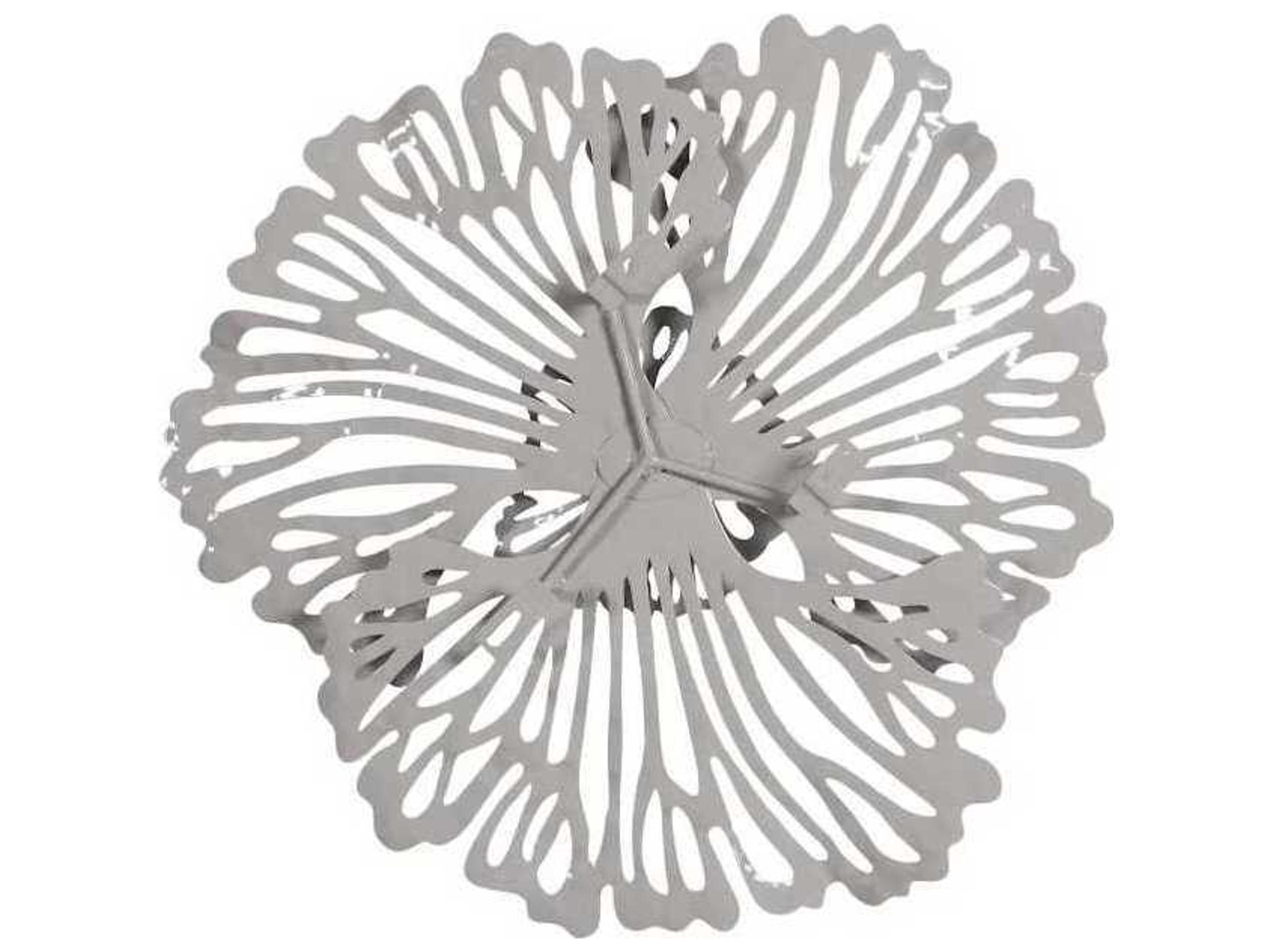 Phillips Collection Gray Flower Metal Wall Art