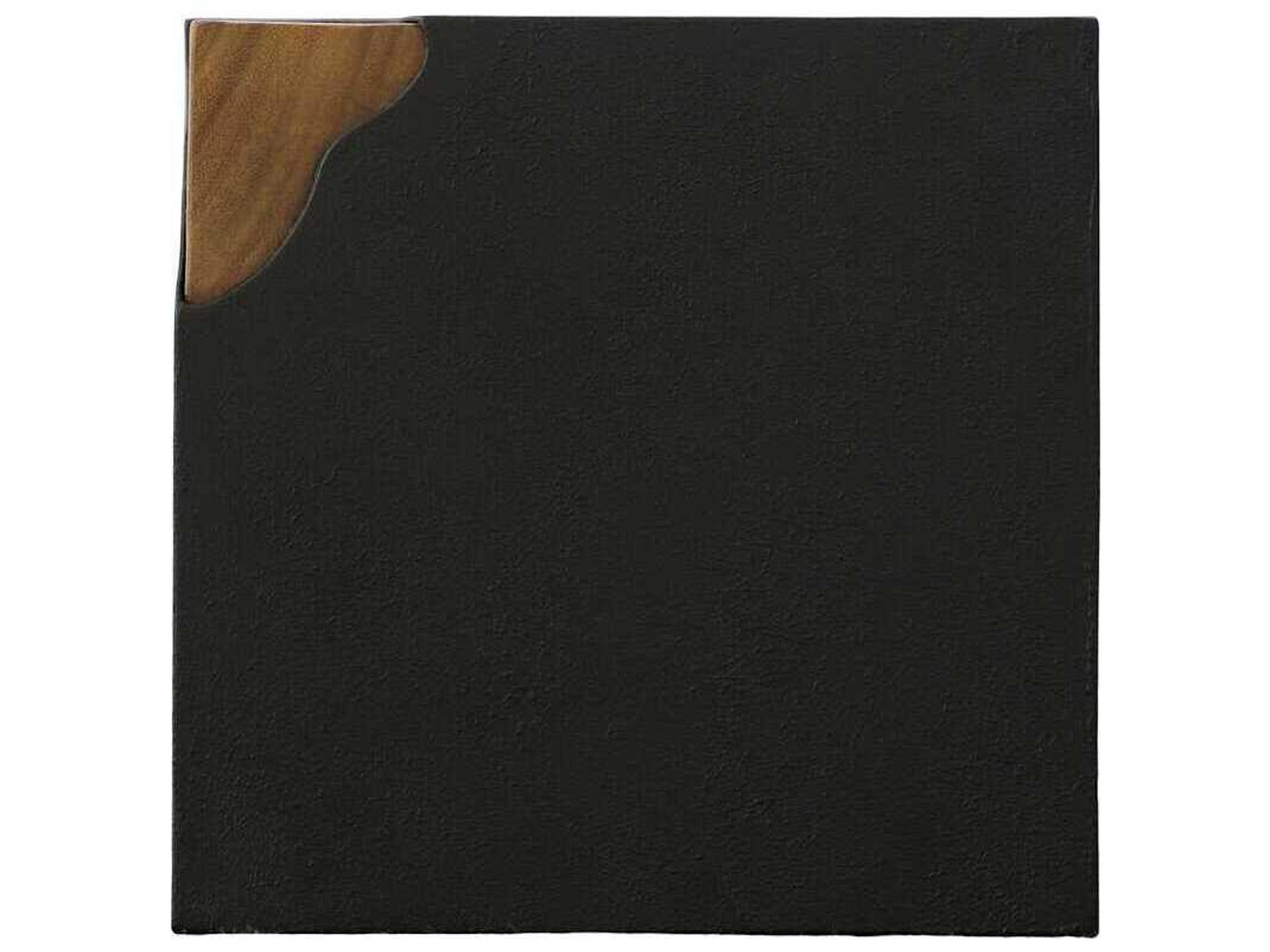 Phillips Collection Cornered Square Metal Natural Black Bronze End Table