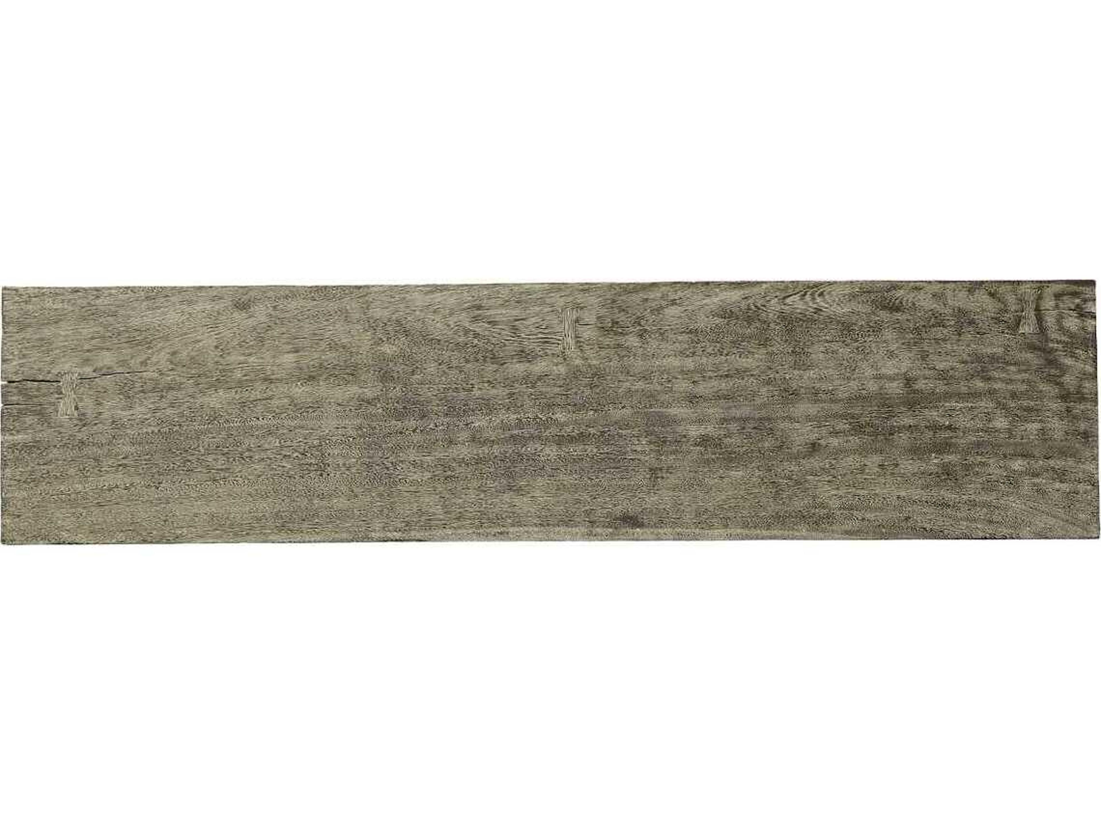 Phillips Collection Arc Rectangular Wood Gray Stone Black Console Table