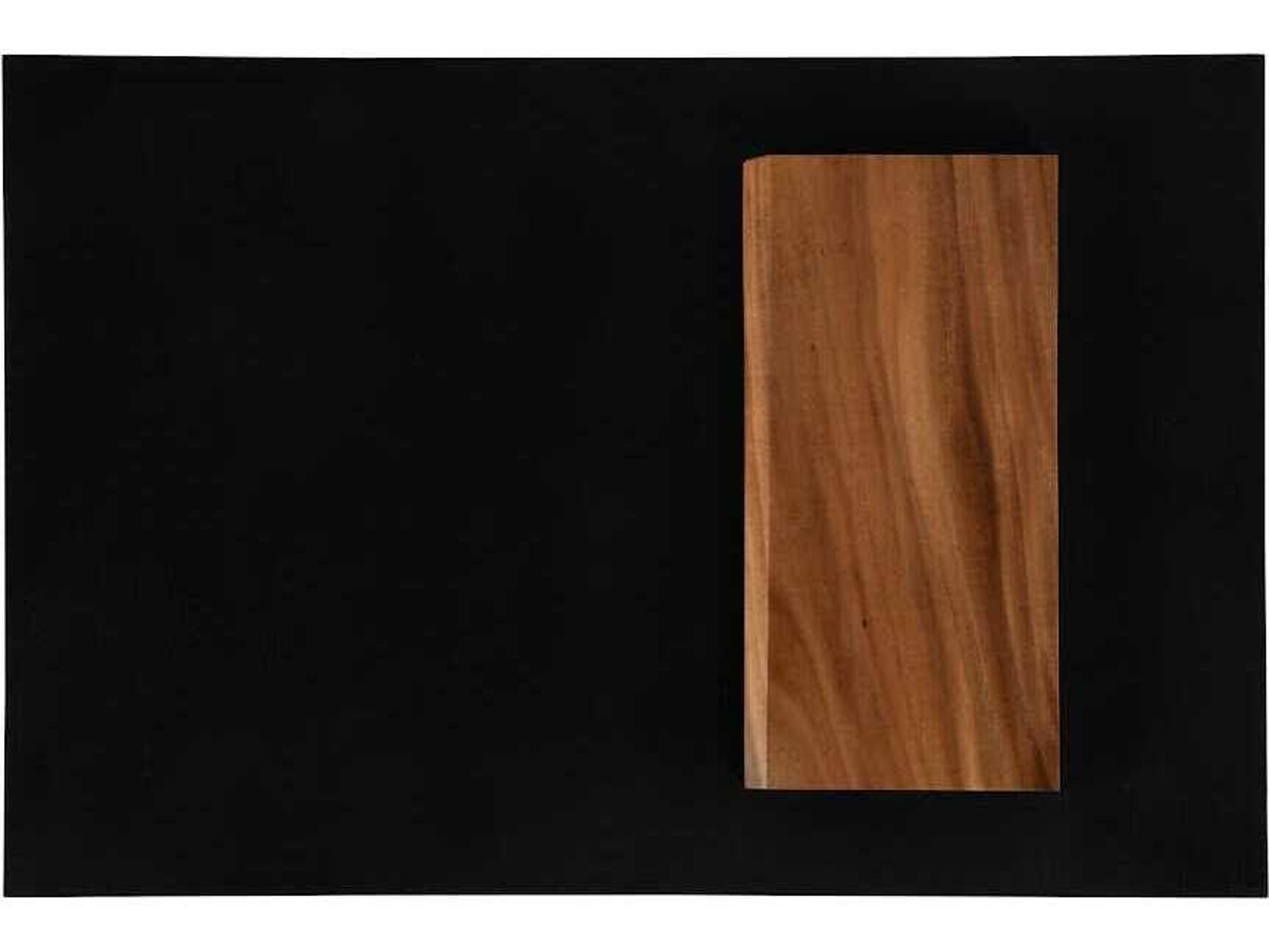 Phillips Collection Slant Rectangular Metal Natural Black Brown Coffee Table