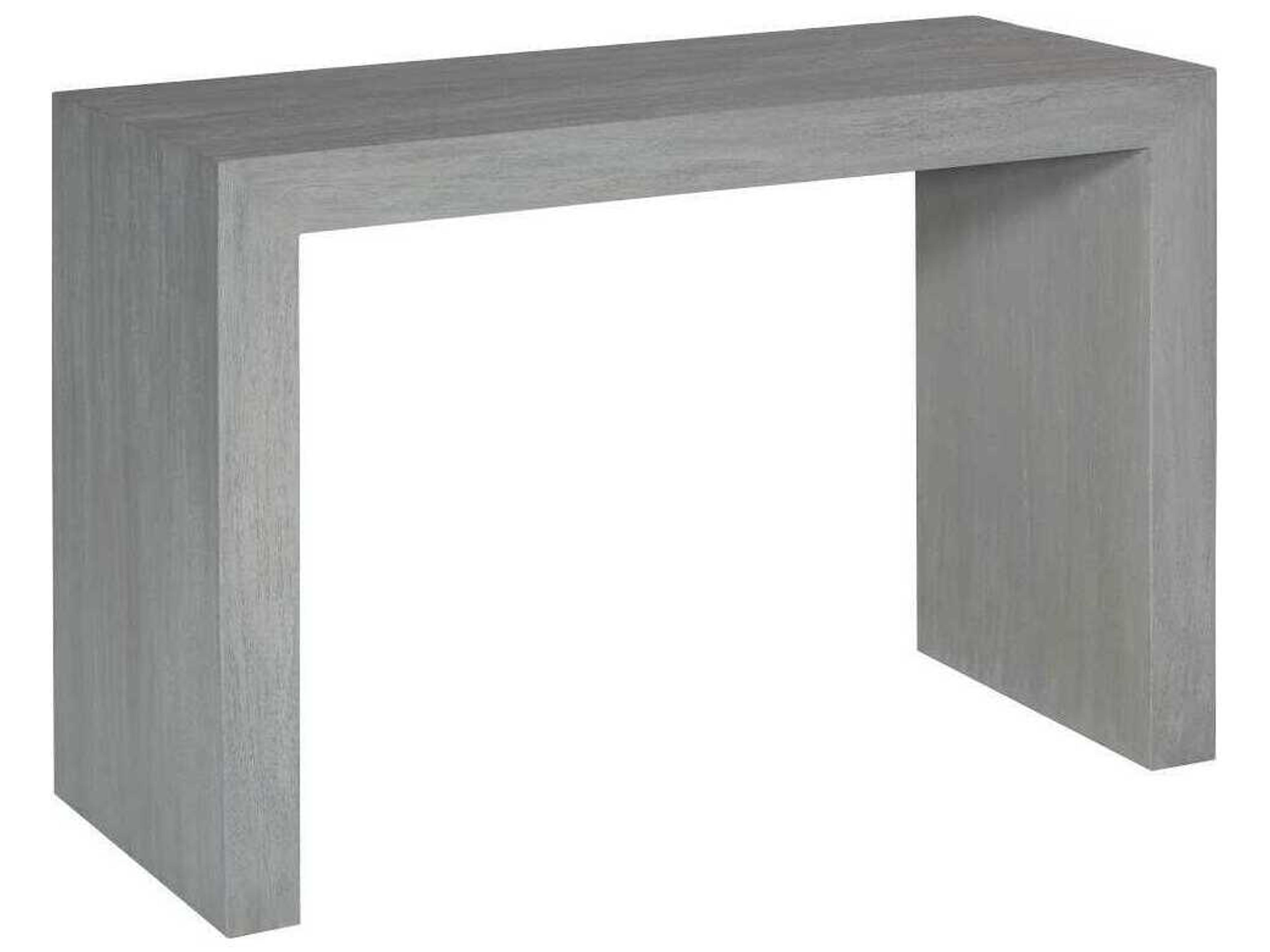 Waterfall Rectangular Wood Gray Console Table
