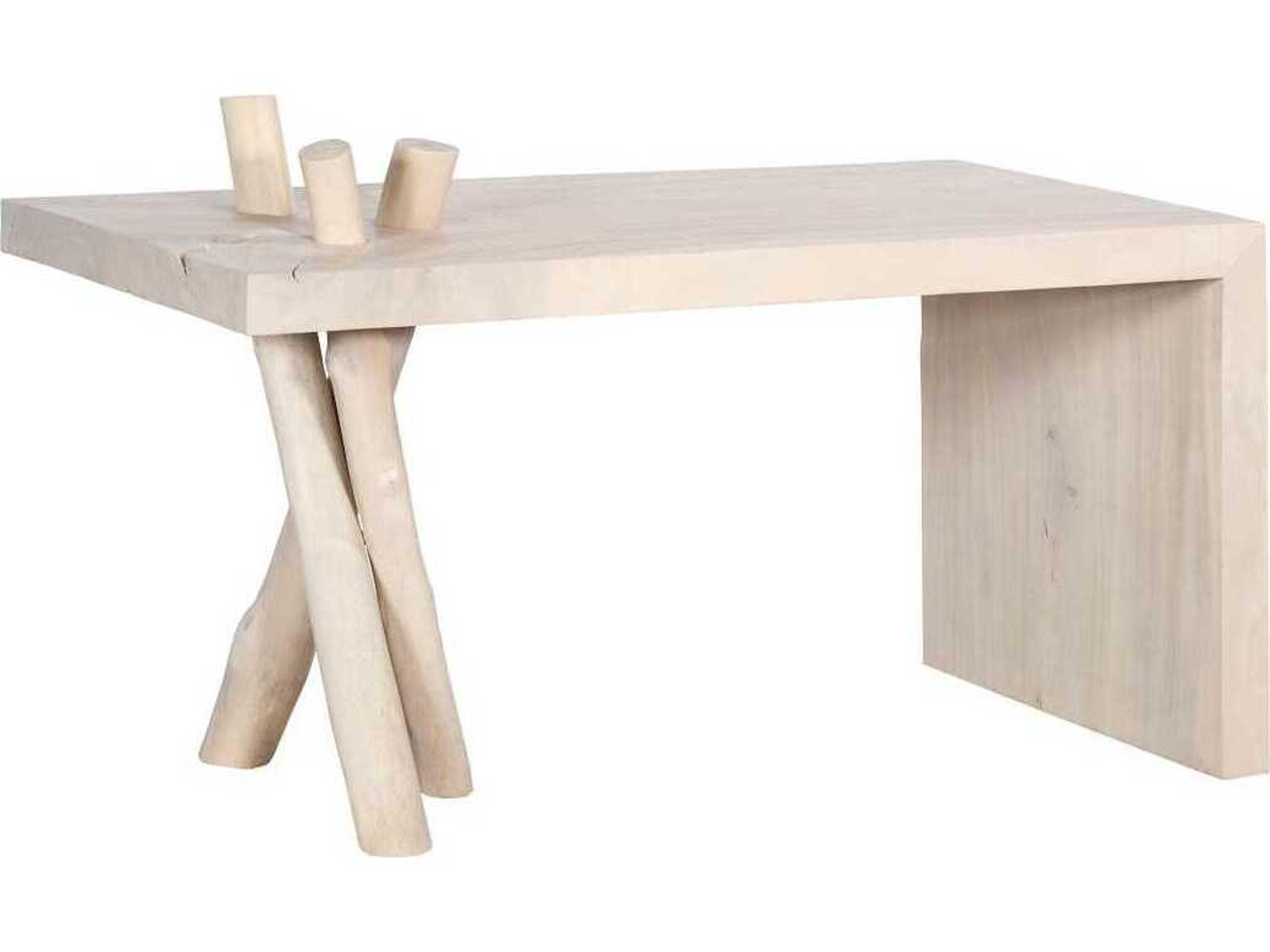 Branch Waterfall Bleached Off White Beige Writing Desk