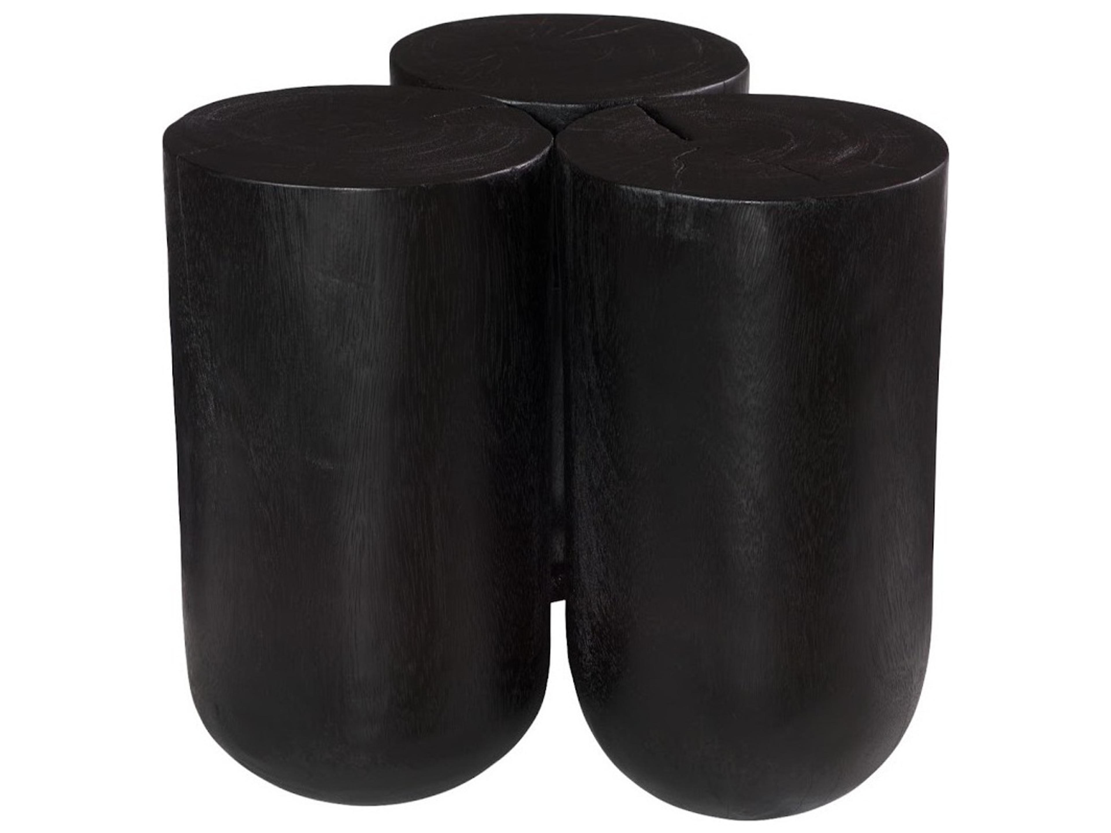 Phillips Collection Round Wood Black End Table
