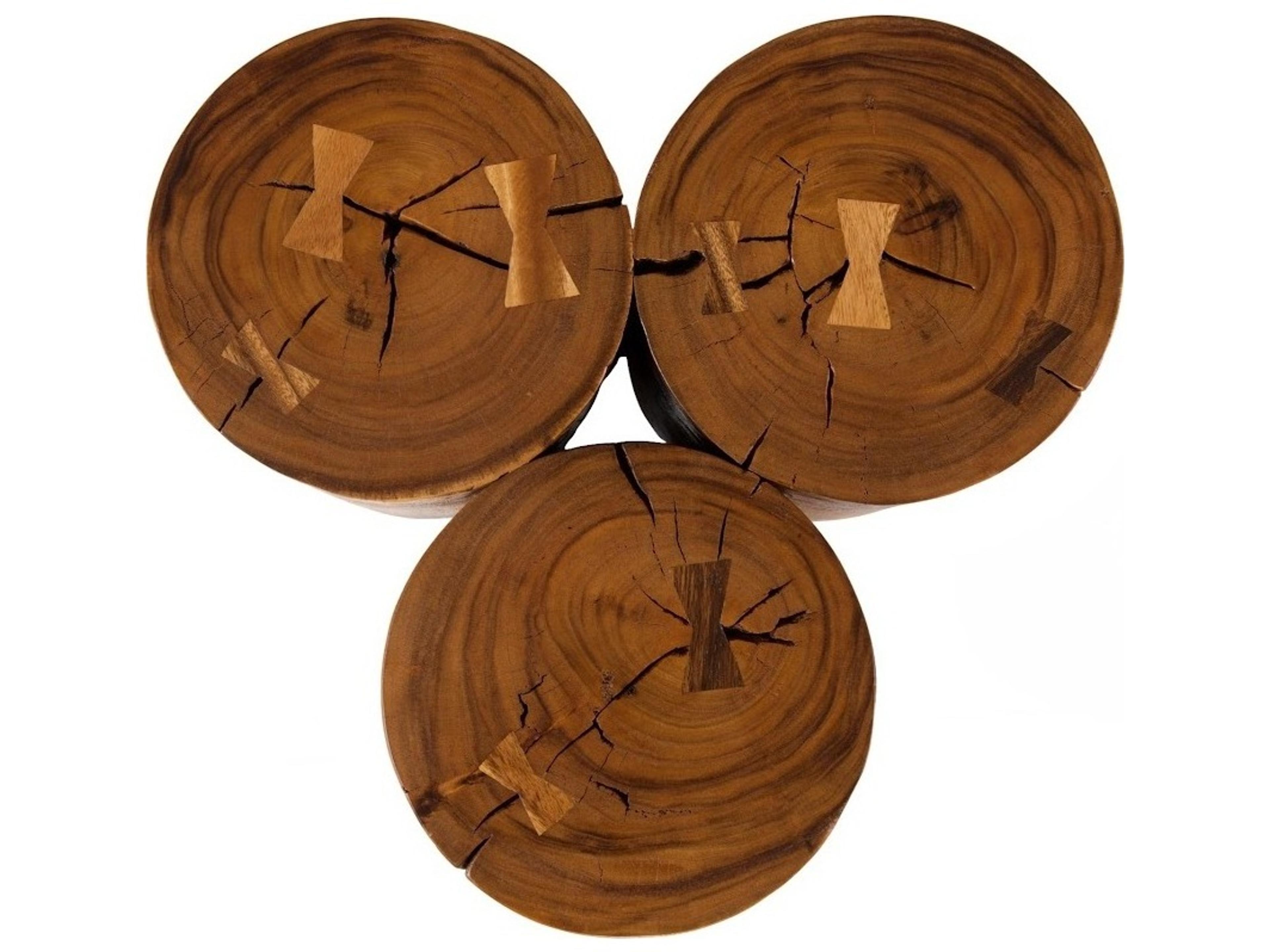 Phillips Collection Round Wood Brown Natural End Table