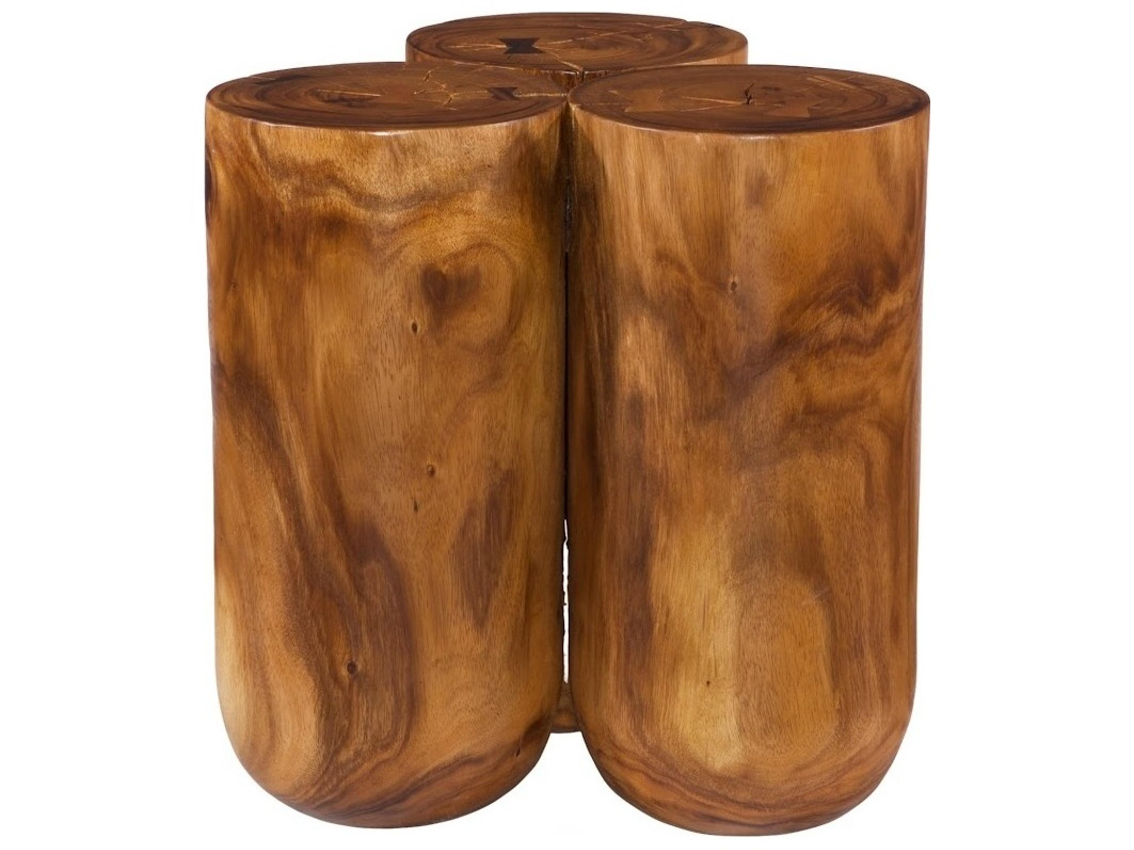 Phillips Collection Round Wood Brown Natural End Table