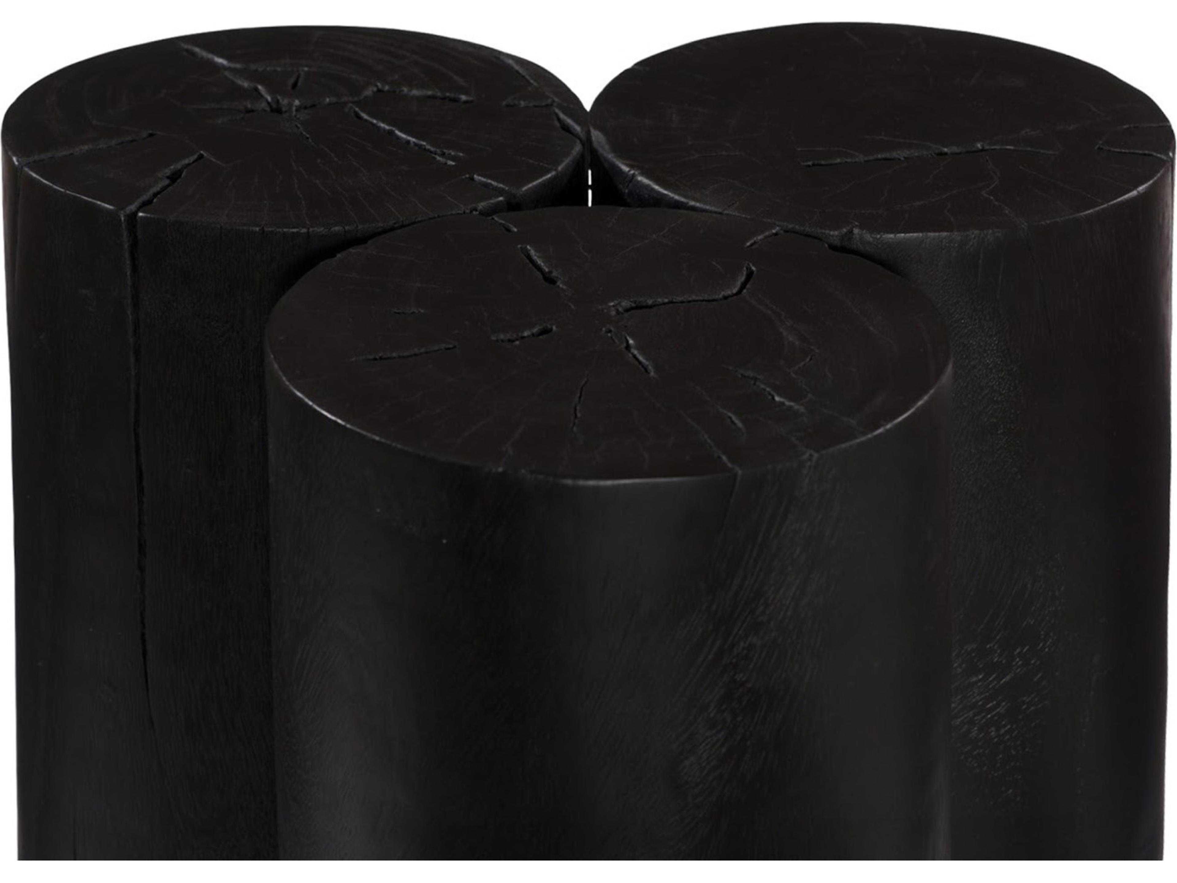 Phillips Collection Round Wood Black End Table