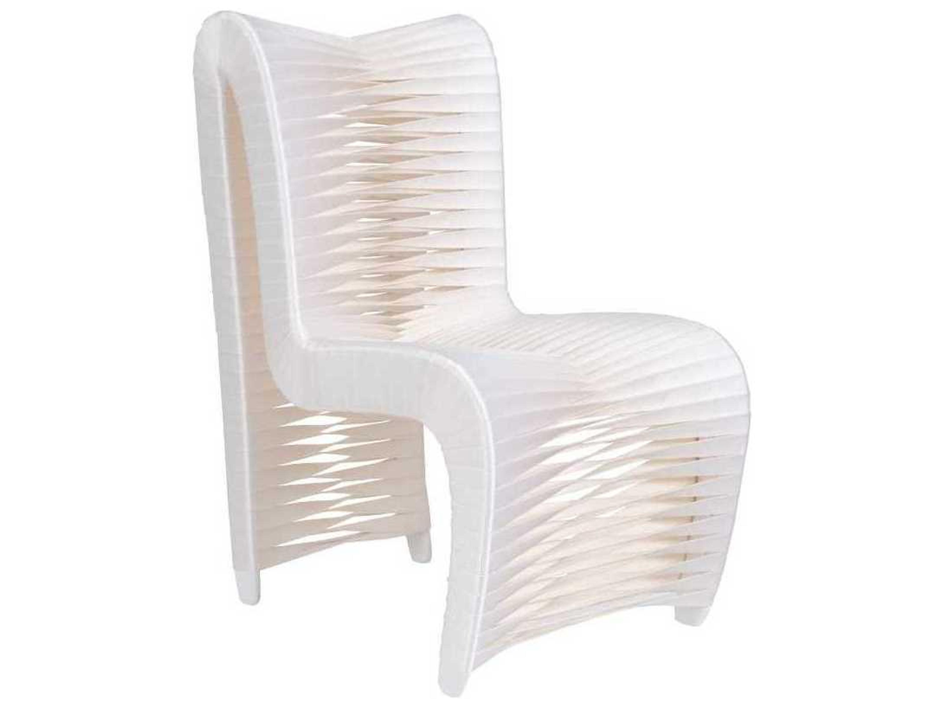 Seat Belt Dining Chair High Back Off-White Modern