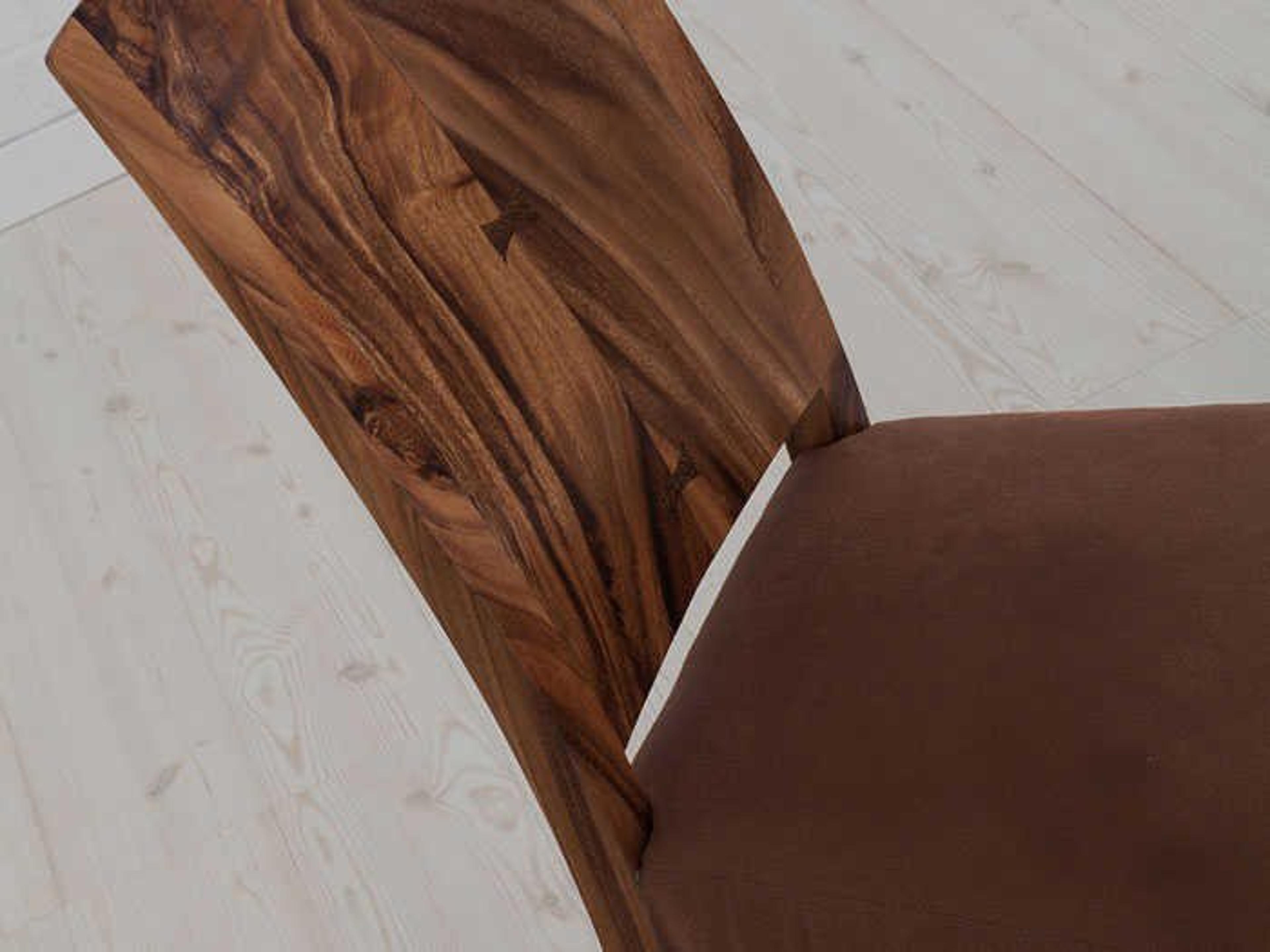 Phillips Collection Acacia Wood Natural Upholstered Side Dining Chair