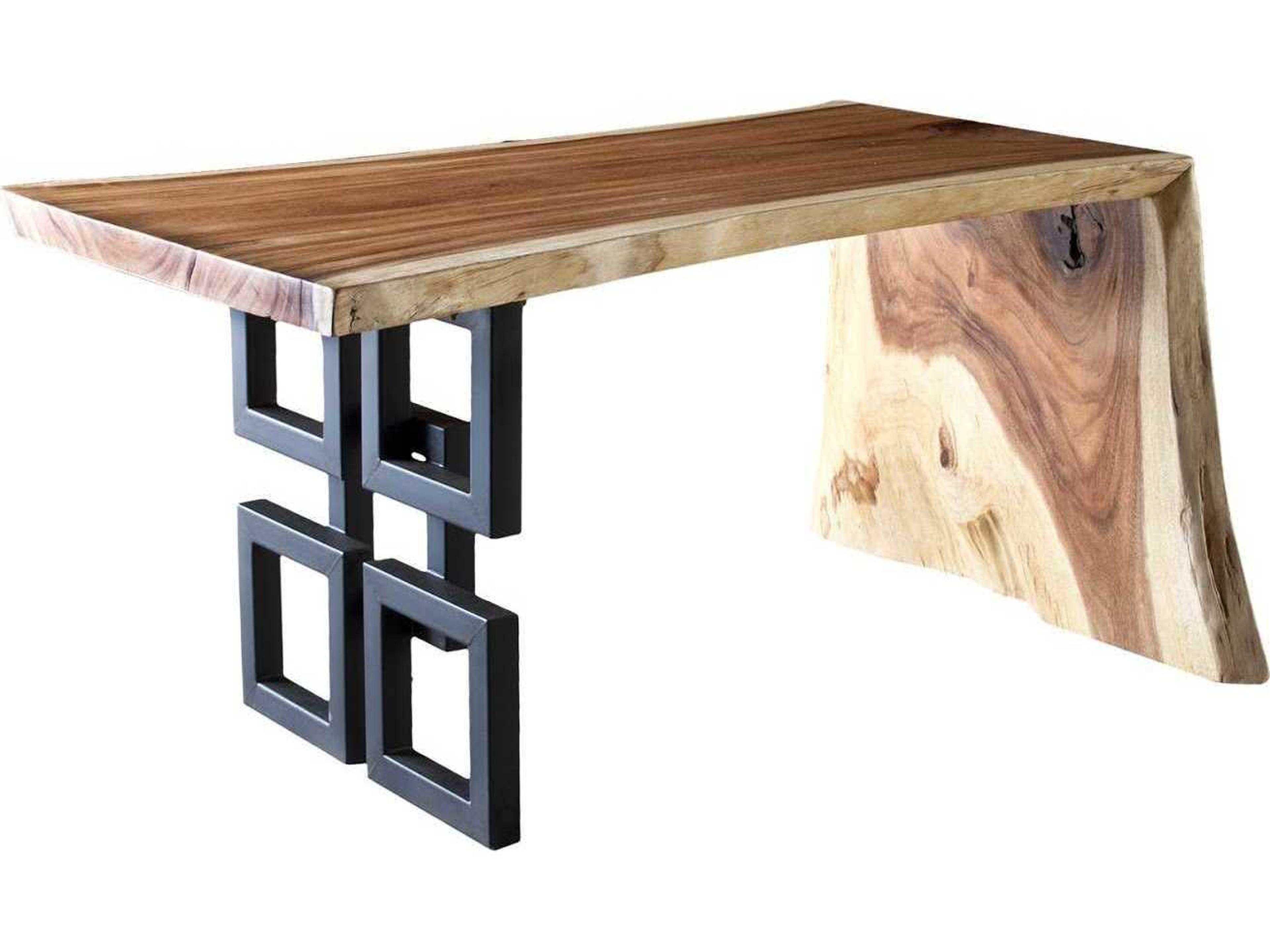 Natural Black Acacia Wood Desk Shell Writing