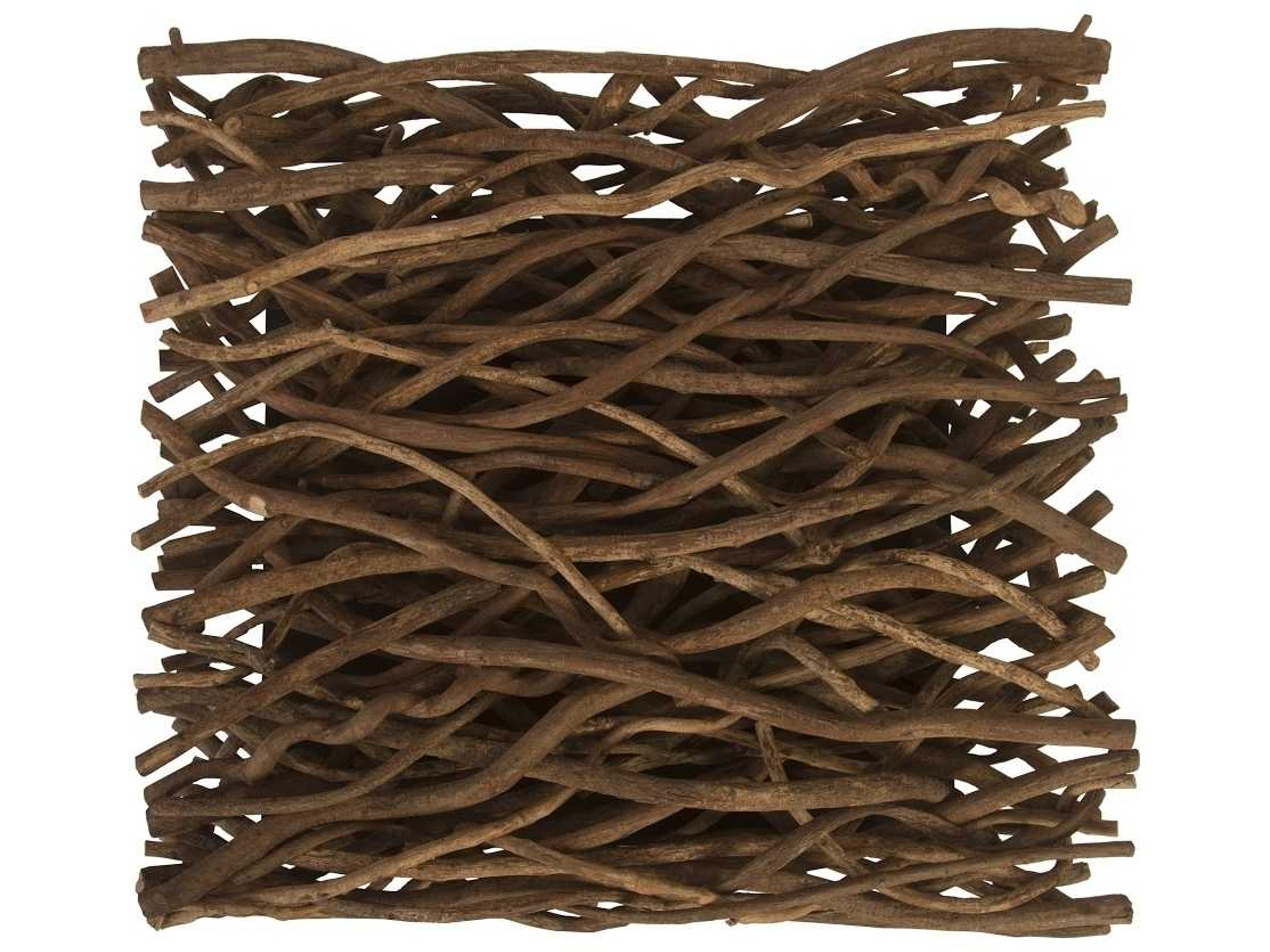 Phillips Collection Square Glass Brown Coffee Table