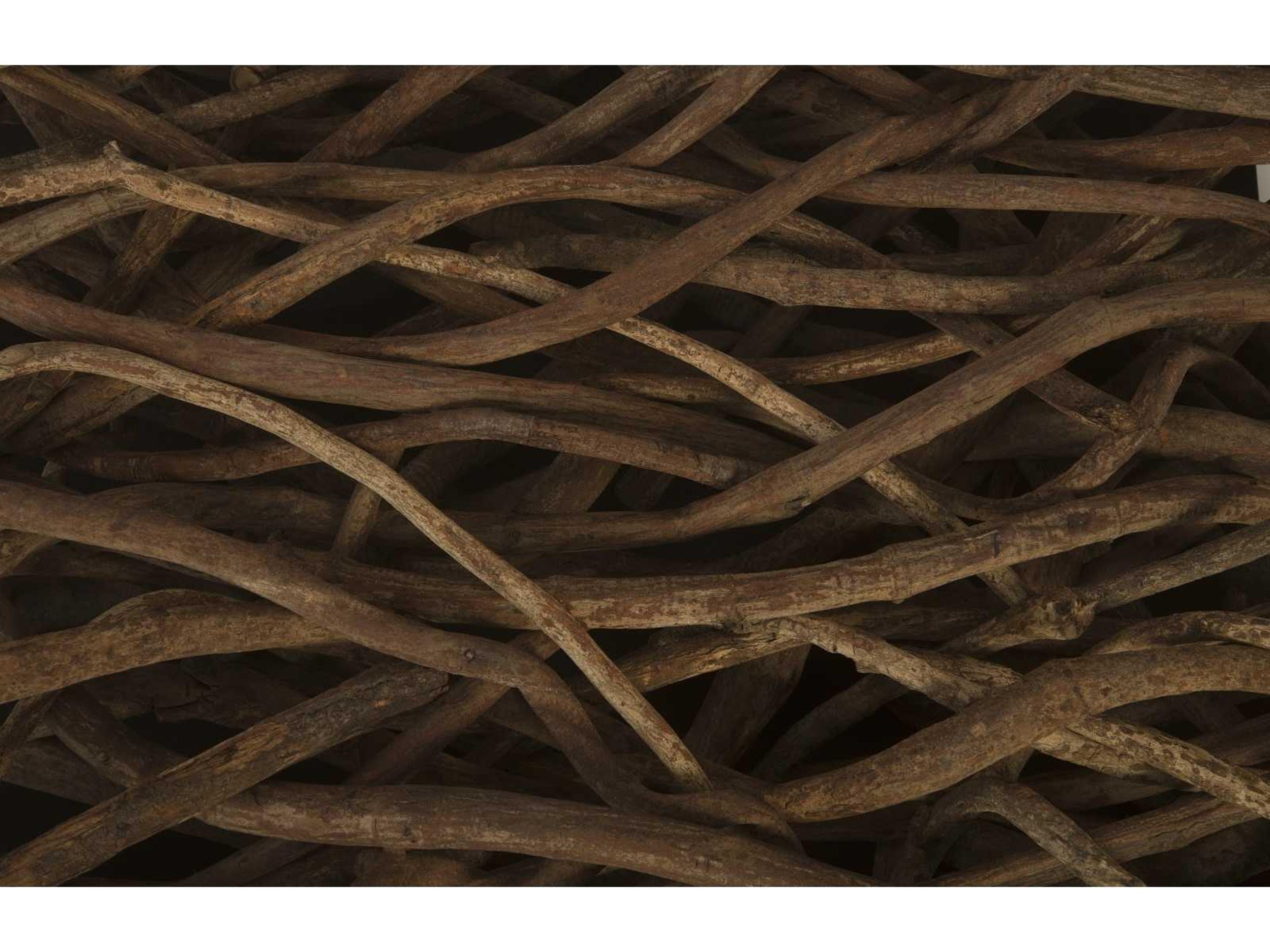 Phillips Collection Square Glass Brown Coffee Table