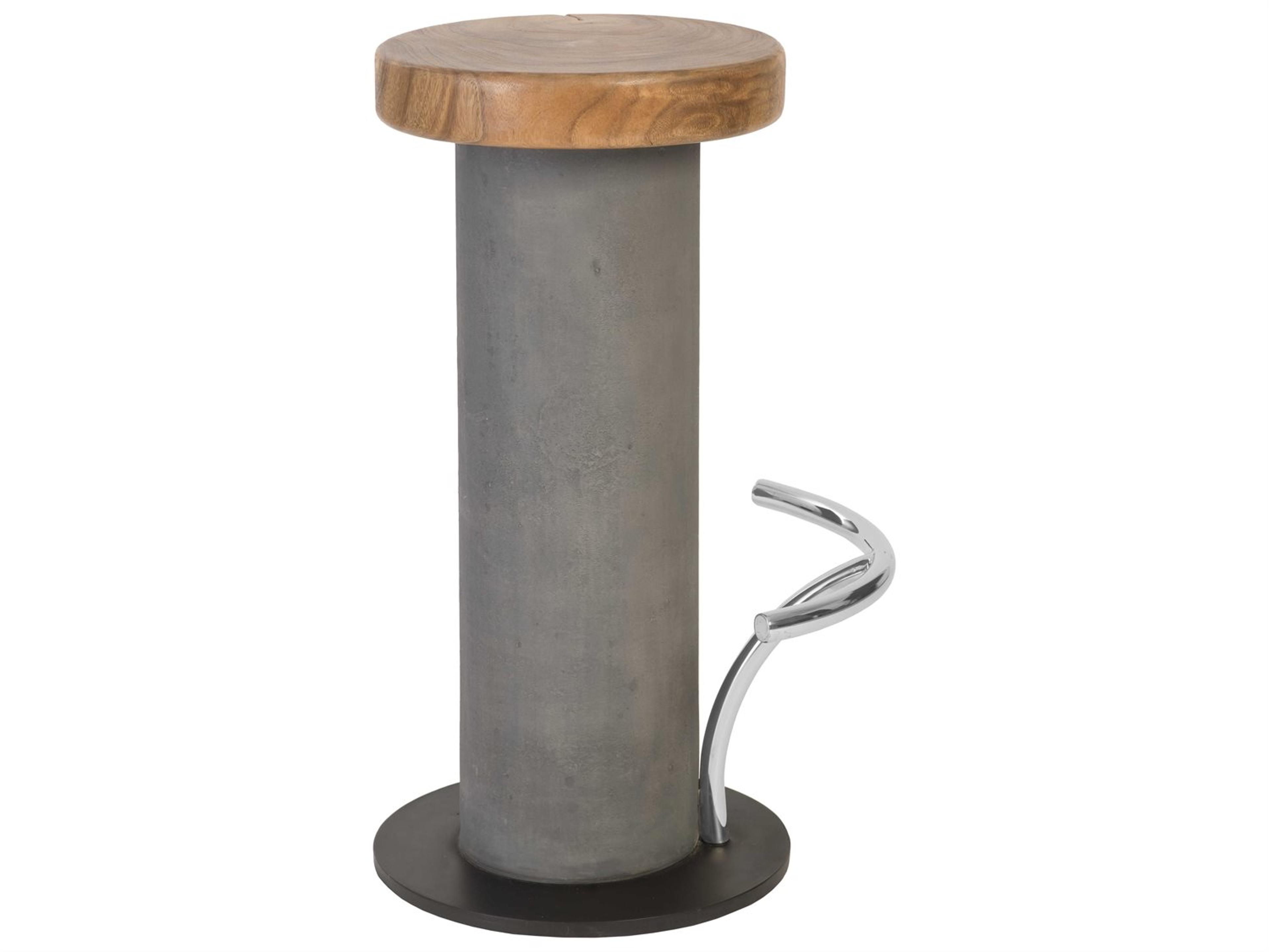 Phillips Collection Brown Grey Acacia Wood Bar Stool