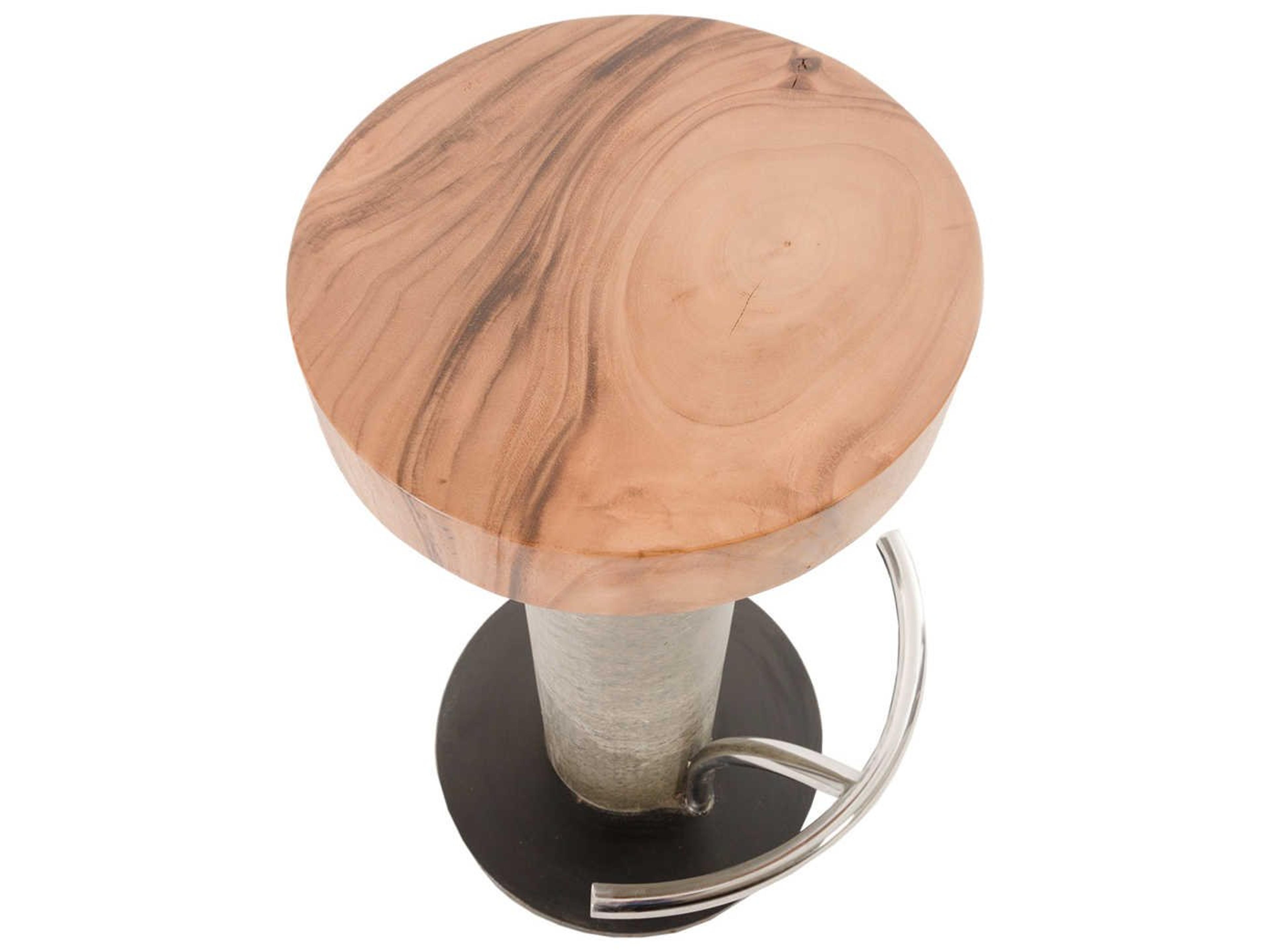 Phillips Collection Brown Grey Acacia Wood Bar Stool