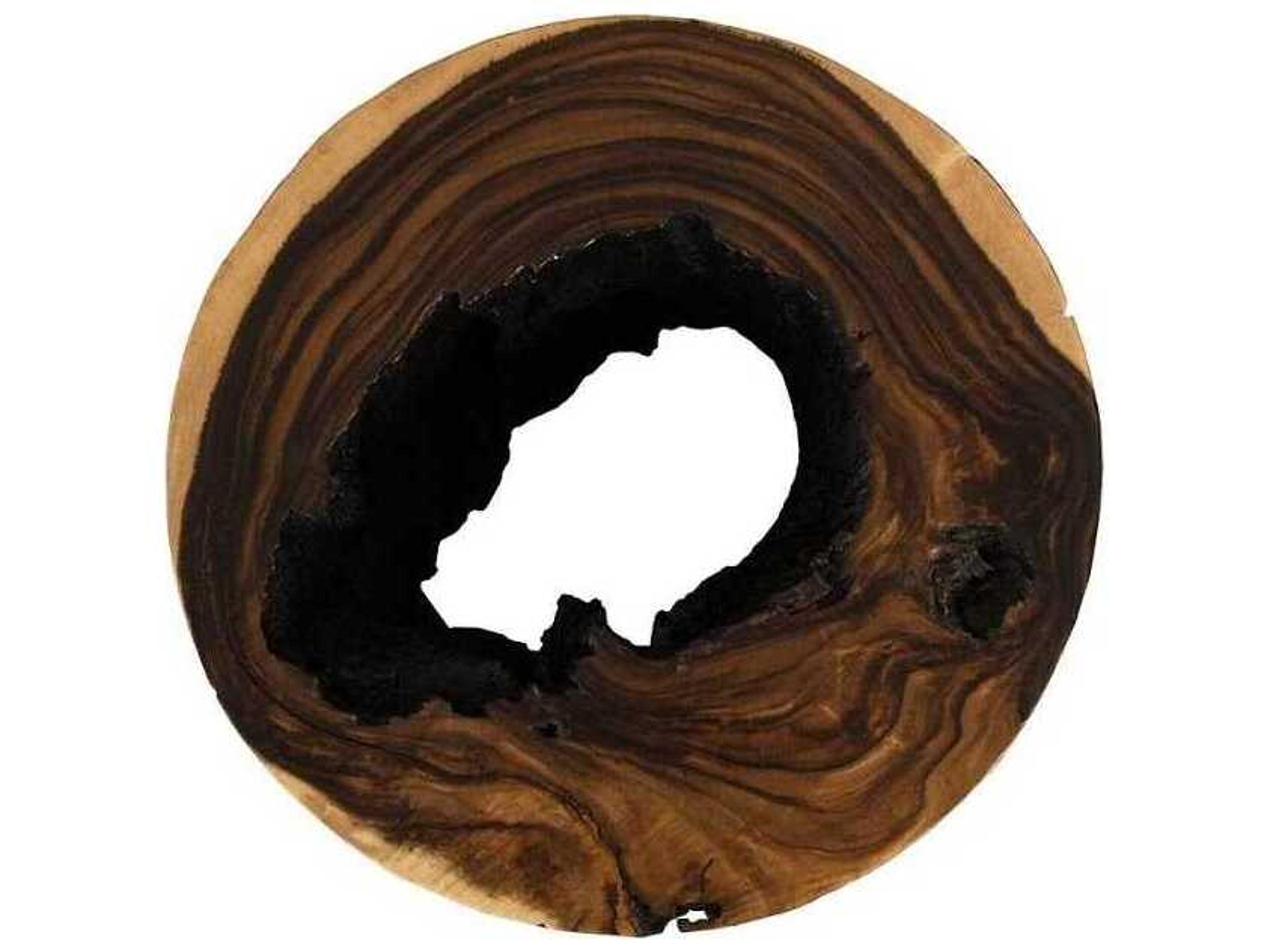 Phillips Collection Round Wood Natural Charred End Table