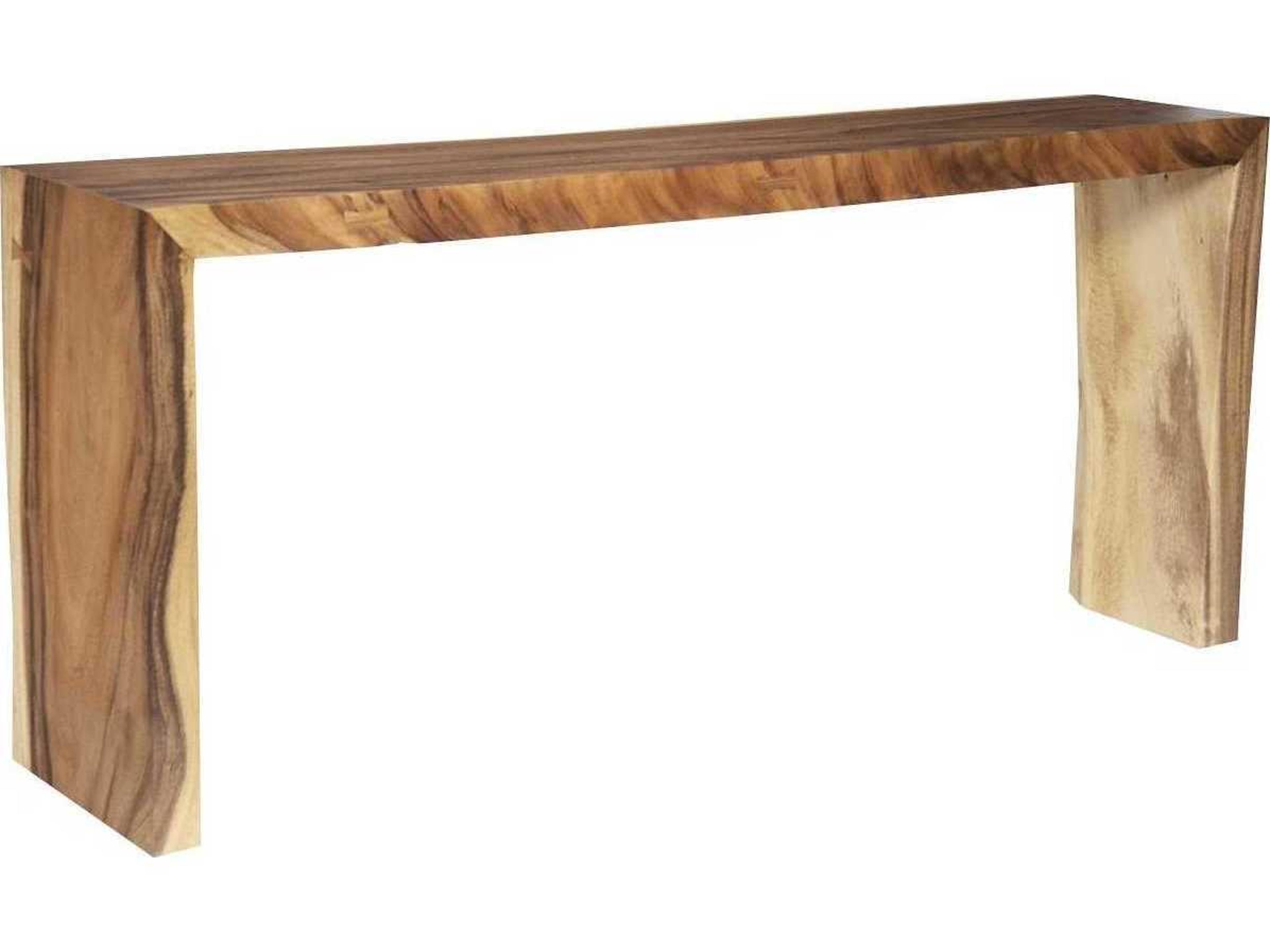 Phillips Collection Rectangular Wood Natural Brown Console Table