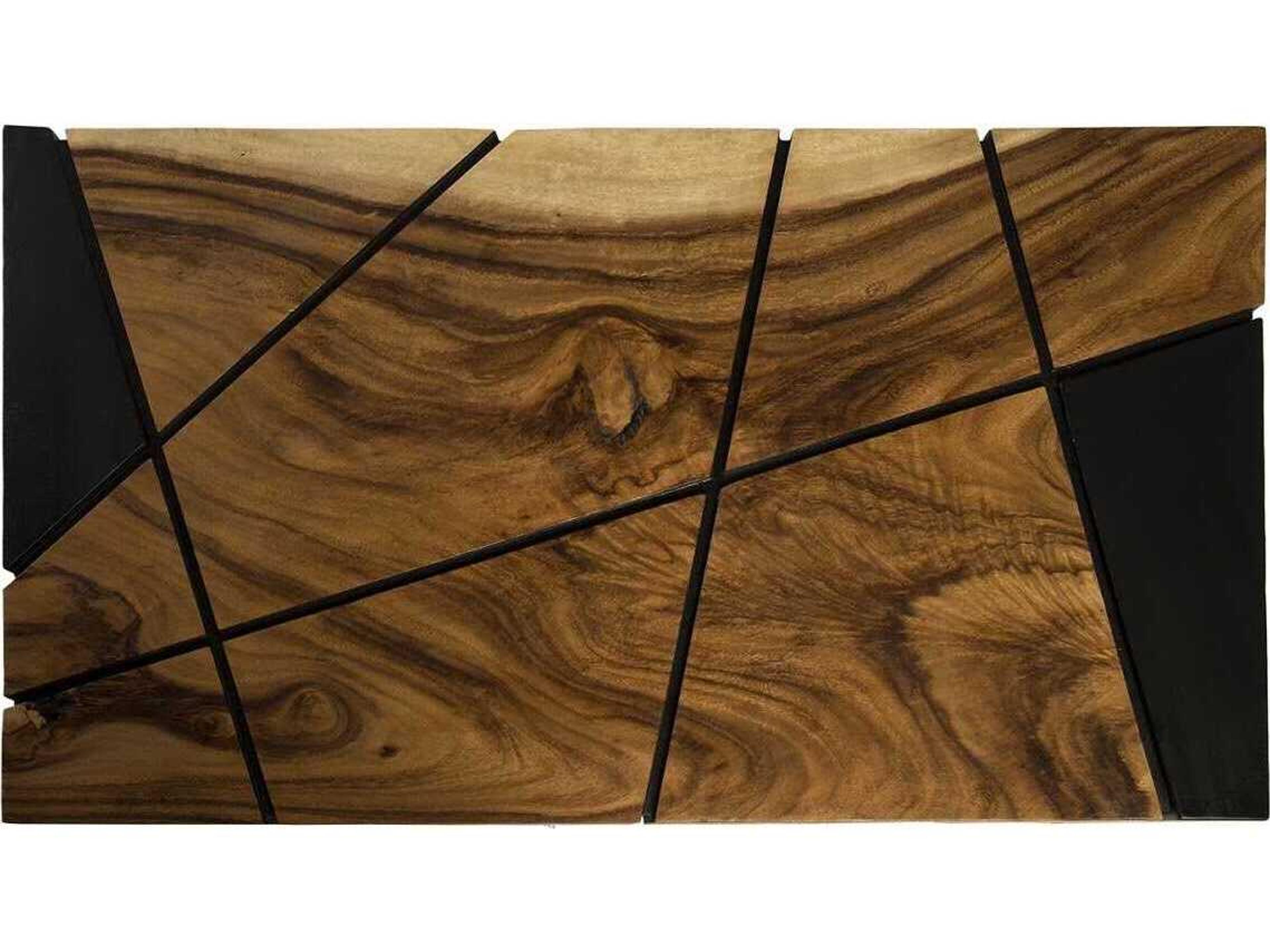 Phillips Collection Rectangular Wood Natural Black Coffee Table