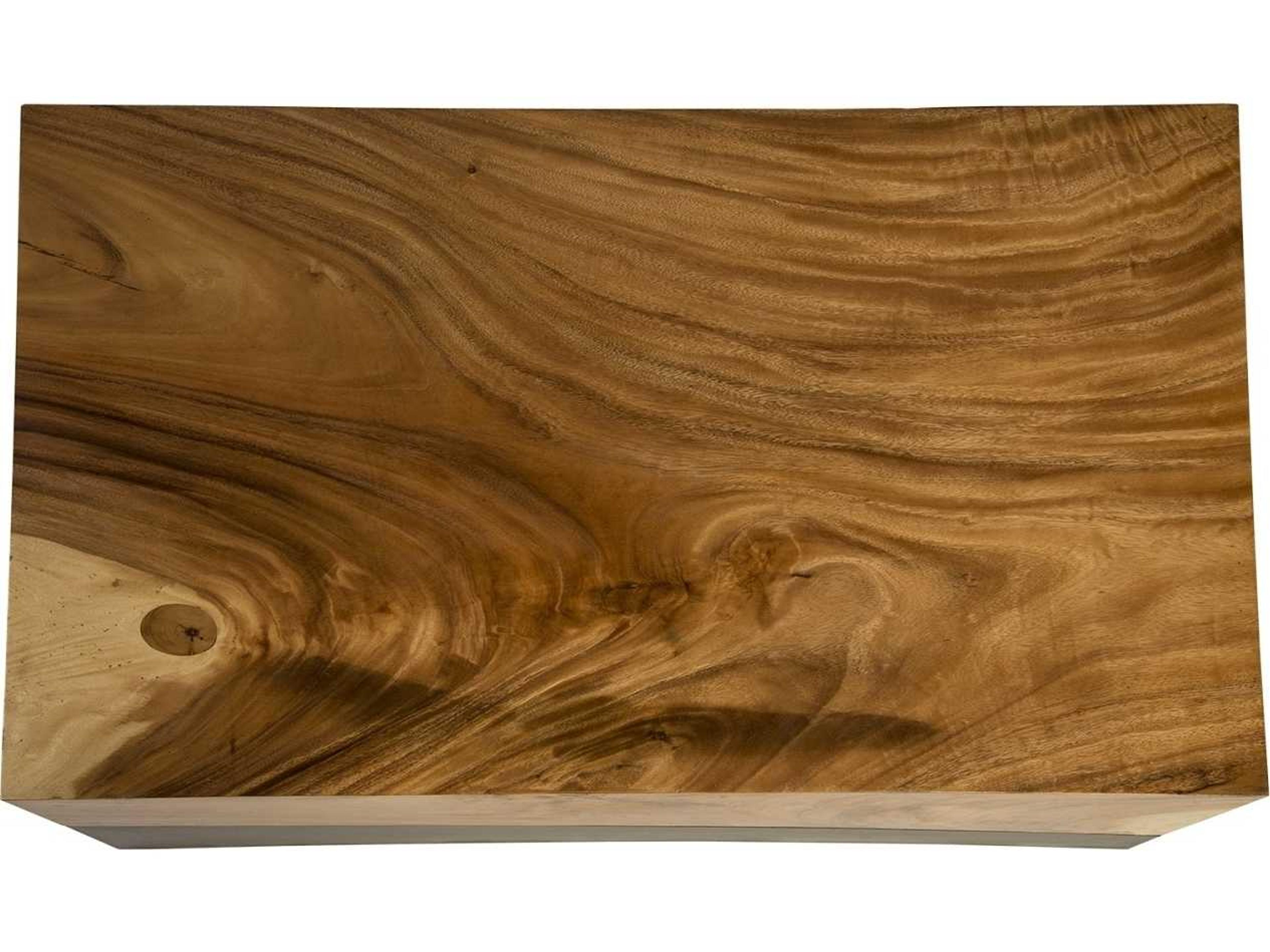 Phillips Collection Rectangular Wood Natural Brown Black Coffee Table