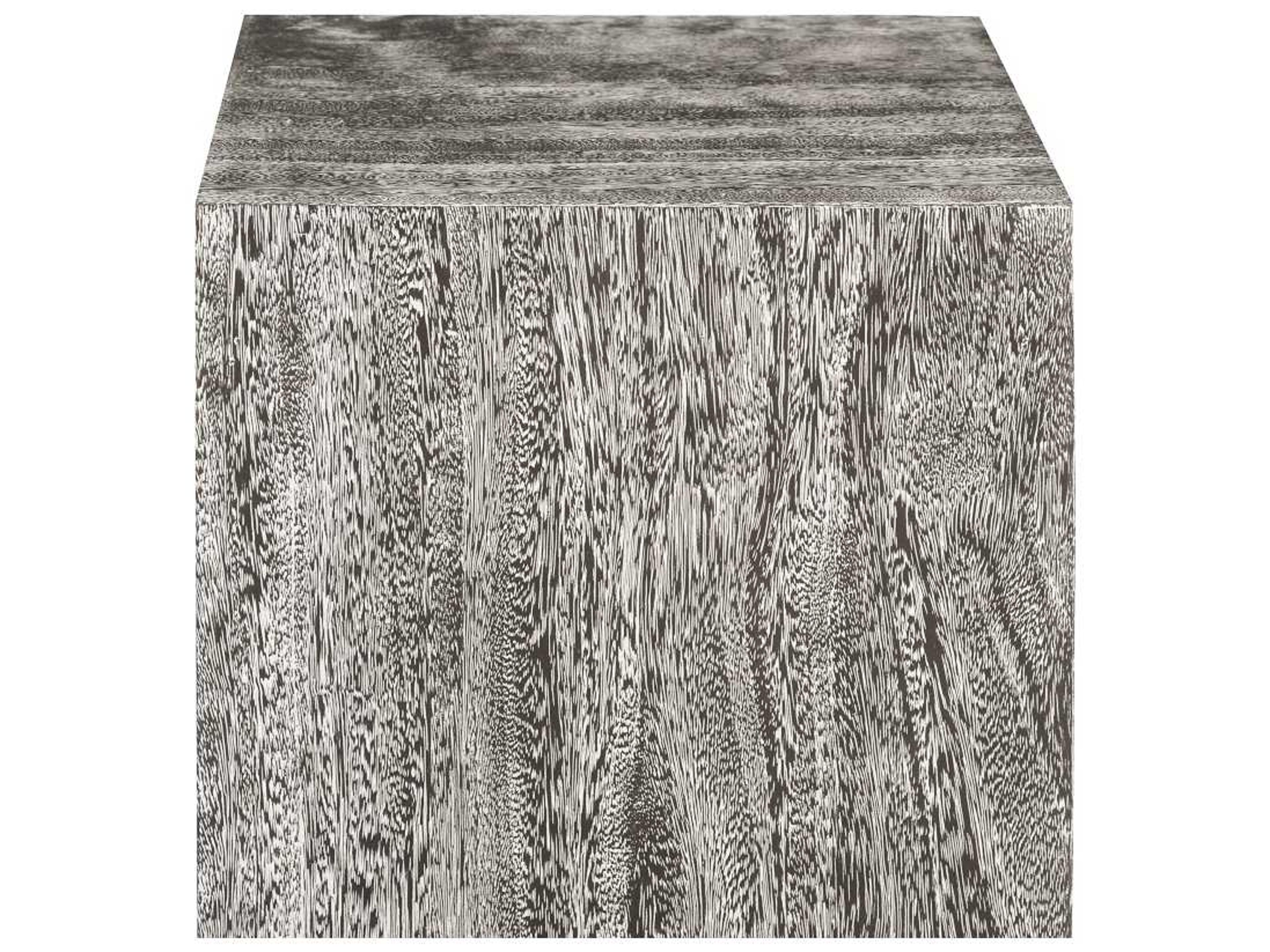 Phillips Collection Square Wood Grey End Table