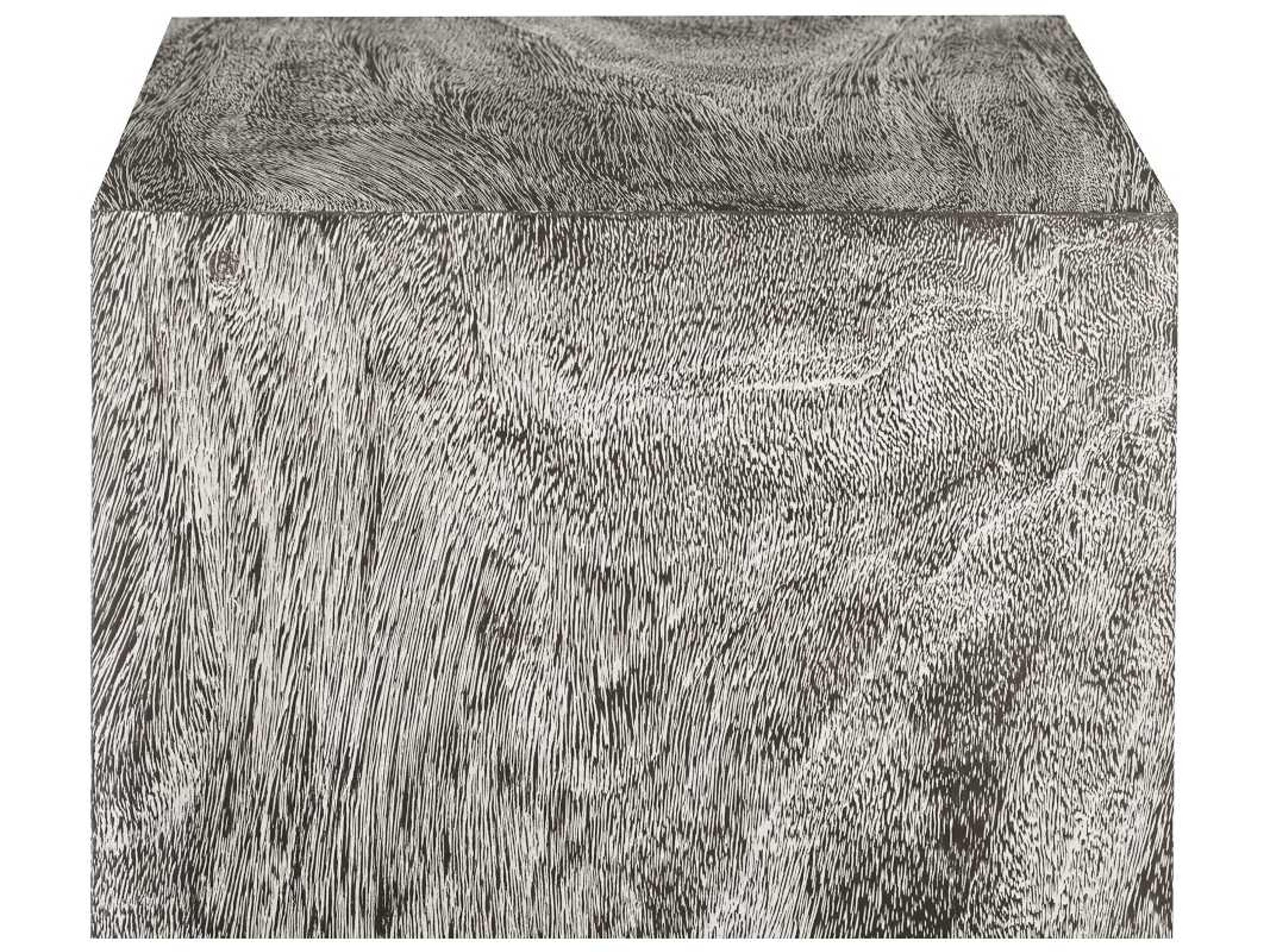 Phillips Collection Square Wood Grey End Table