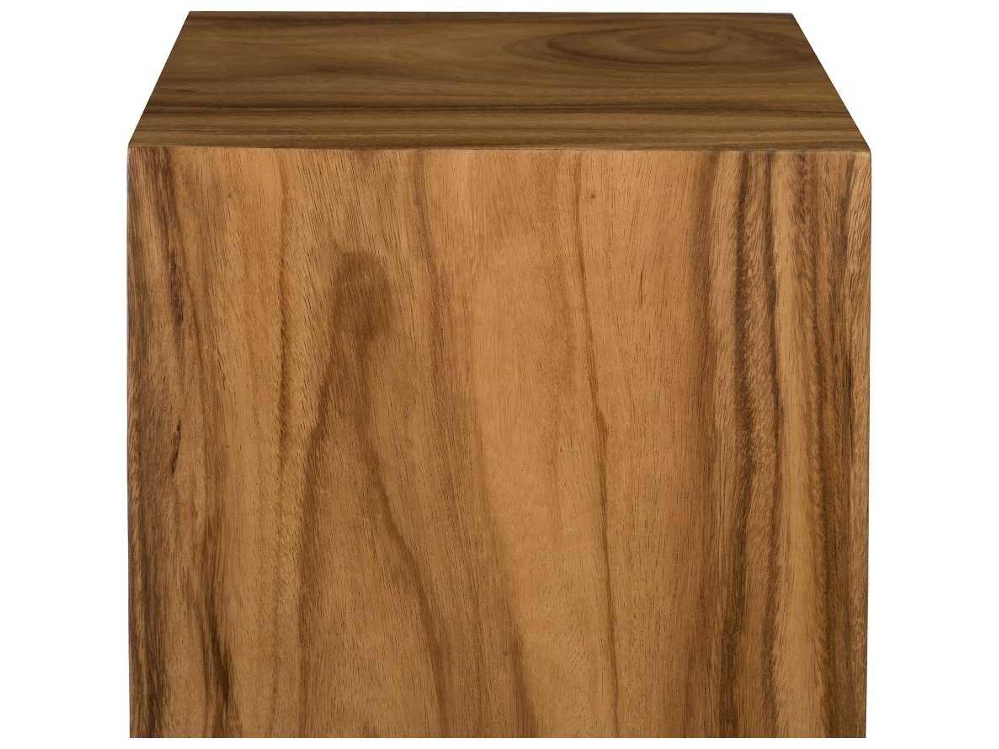 Phillips Collection Square Wood Natural Brown End Table