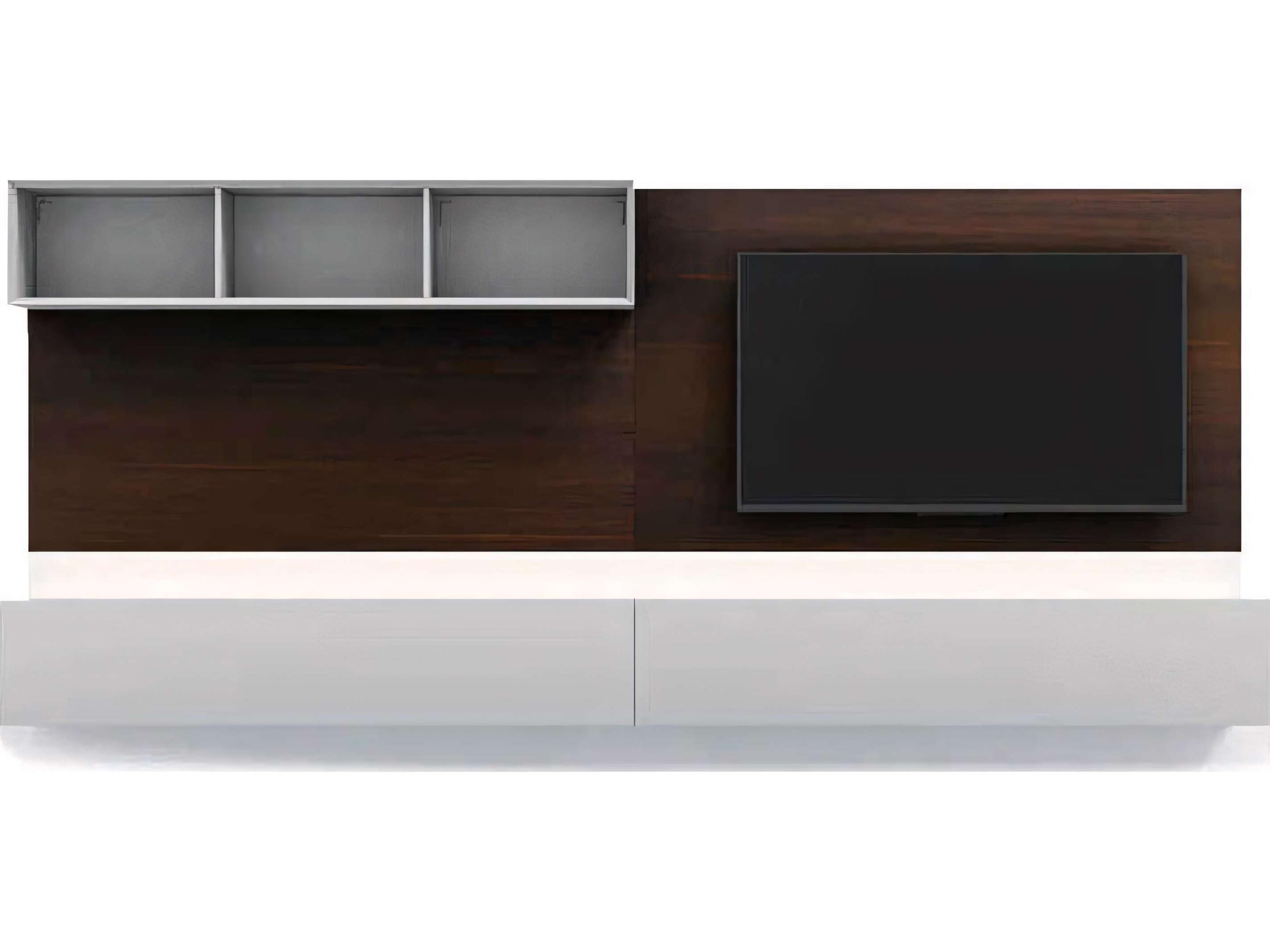 Pianca People 118" Burnt Oak Grey Media Console