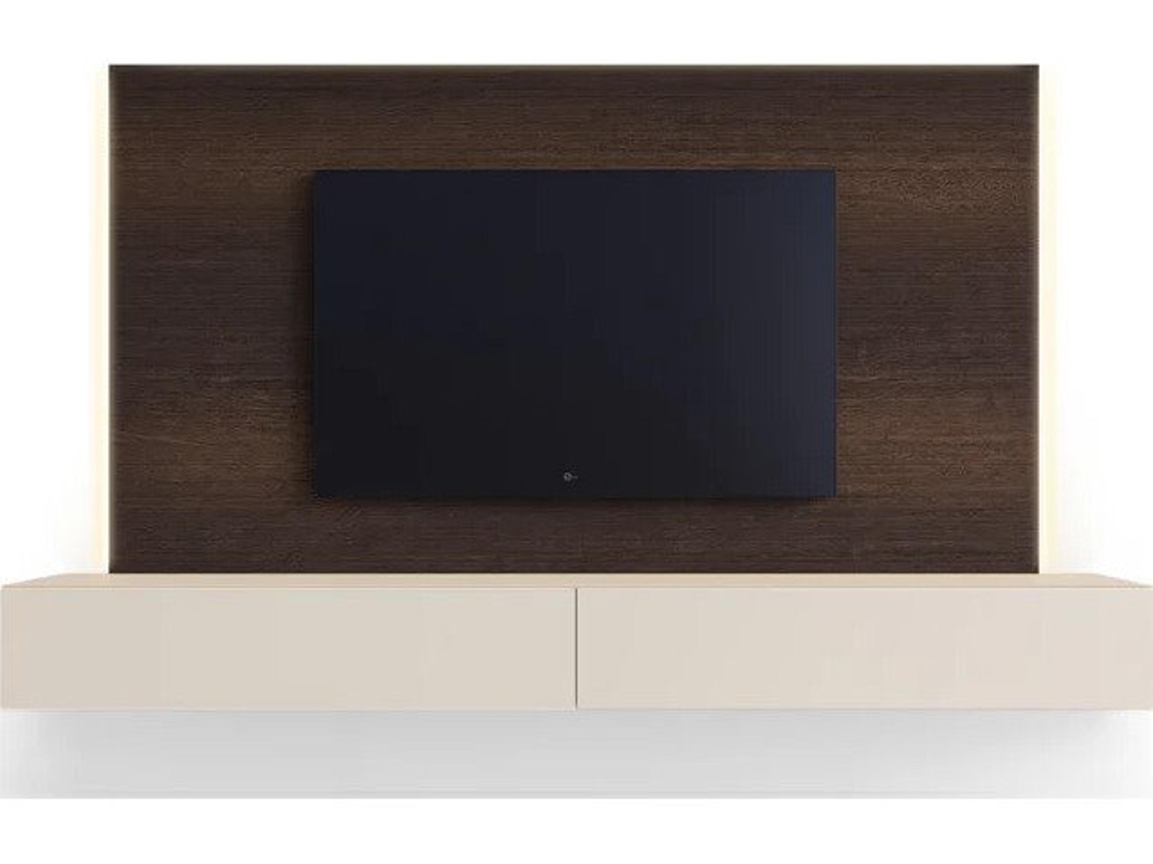 People Wall Unit Comp 94" Burnt Oak/Beige Seta Matt Lacquer