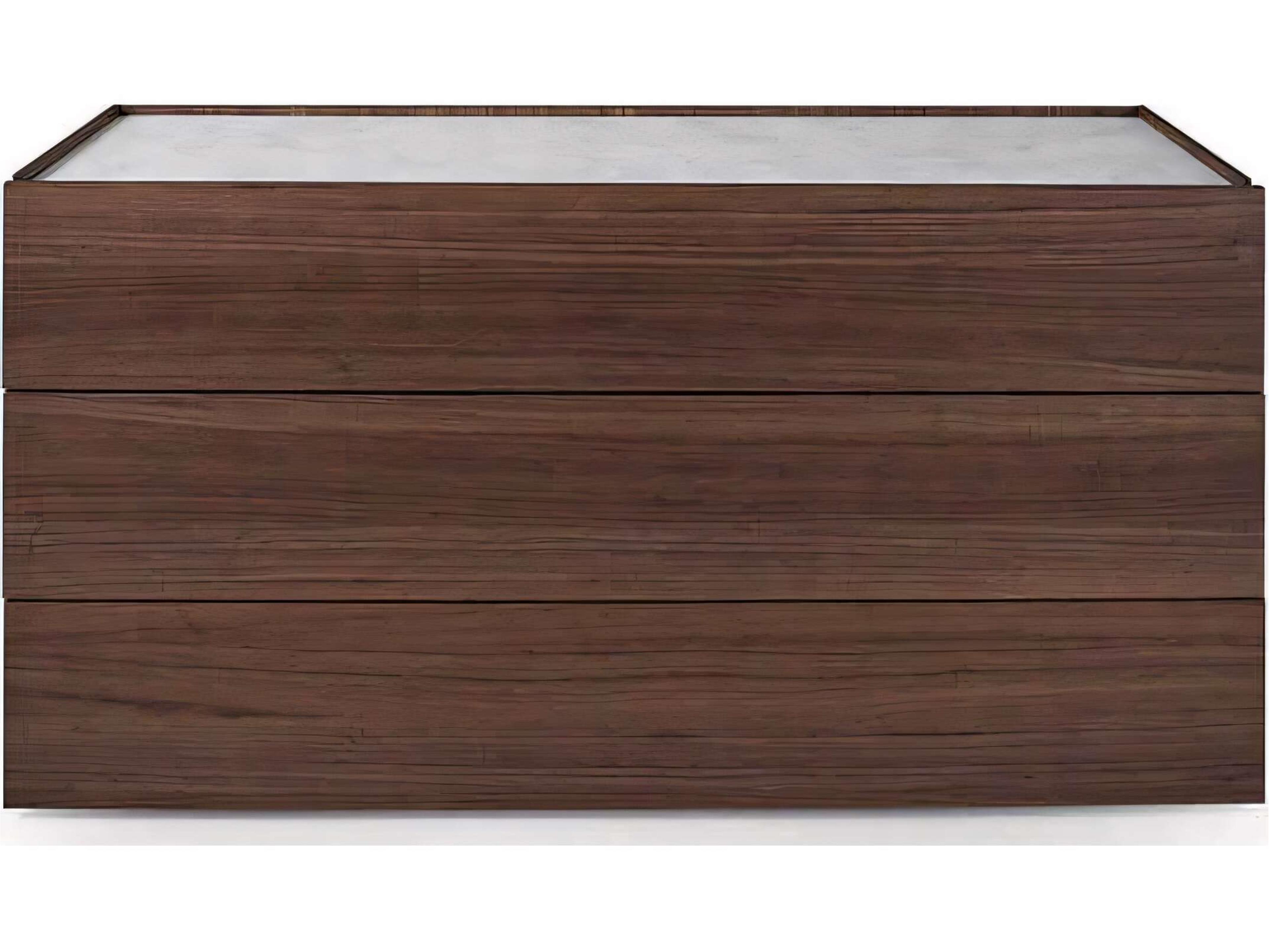 Pianca Atlante 3-Drawers Brown Walnut Wood Dresser