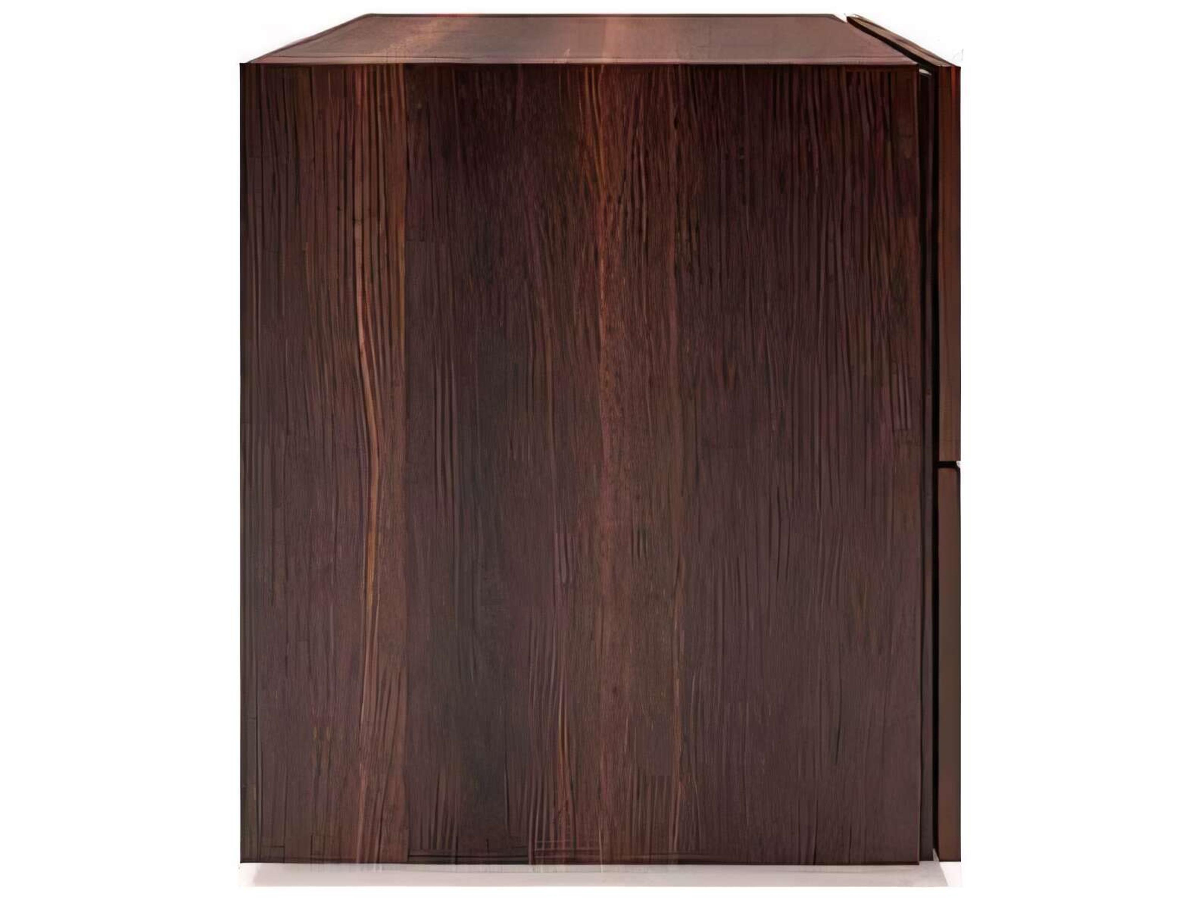 Pianca People 2-Drawers Brown Oak Wood Nightstand