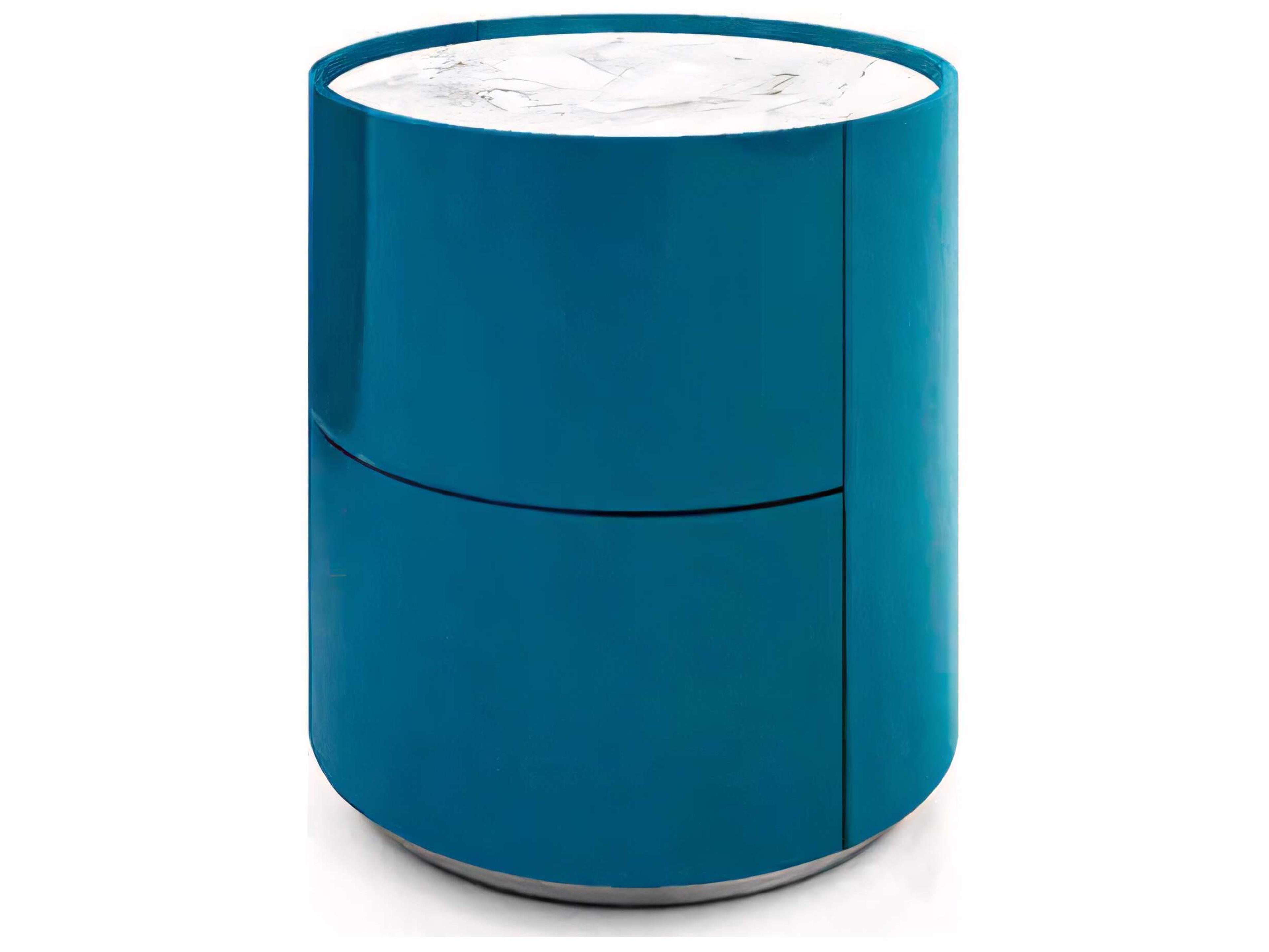 Dedalo 2-Drawer Nightstand Modern Blue