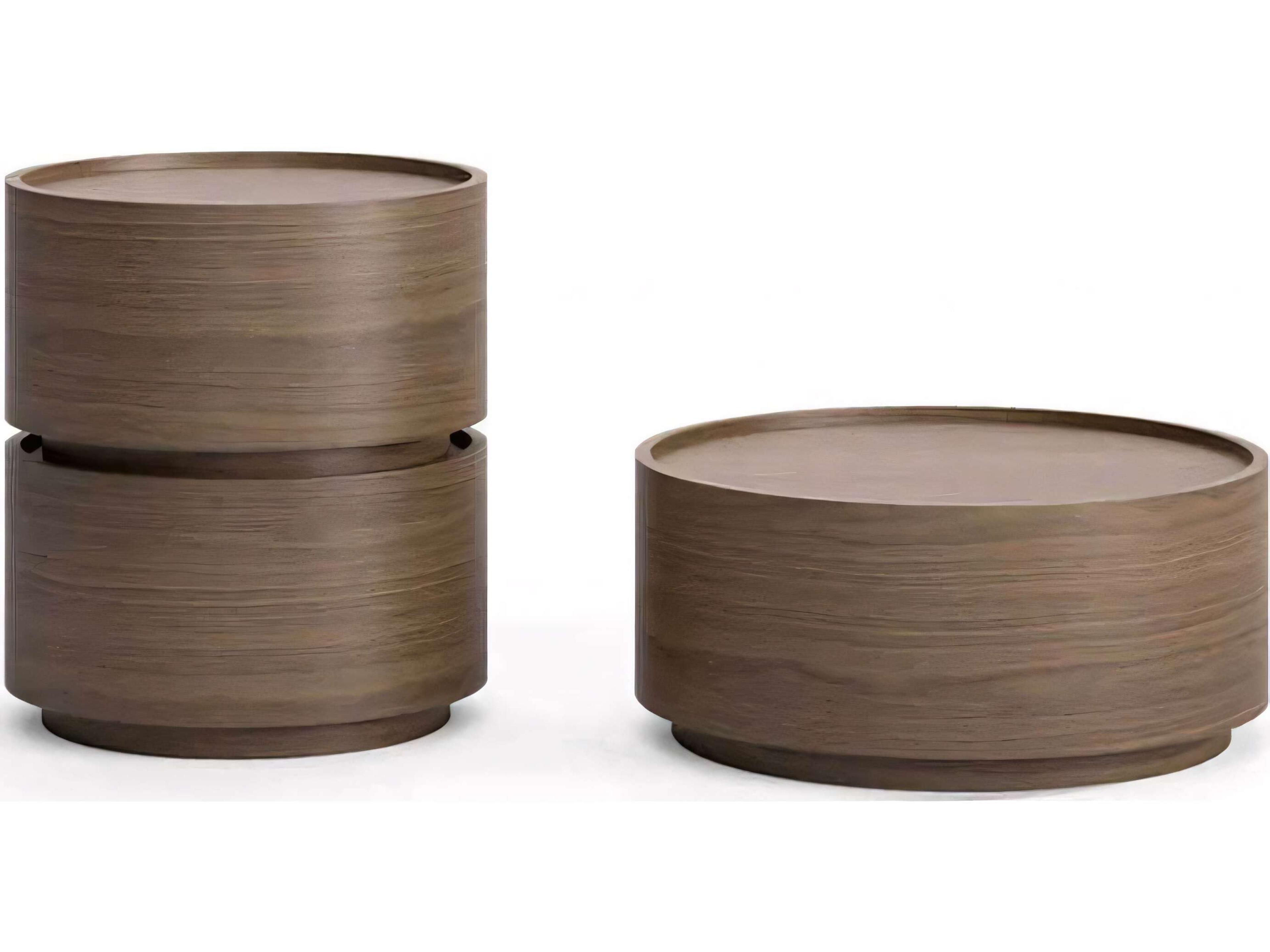 Pianca Dedalo 1-Drawer Brown Walnut Wood Nightstand