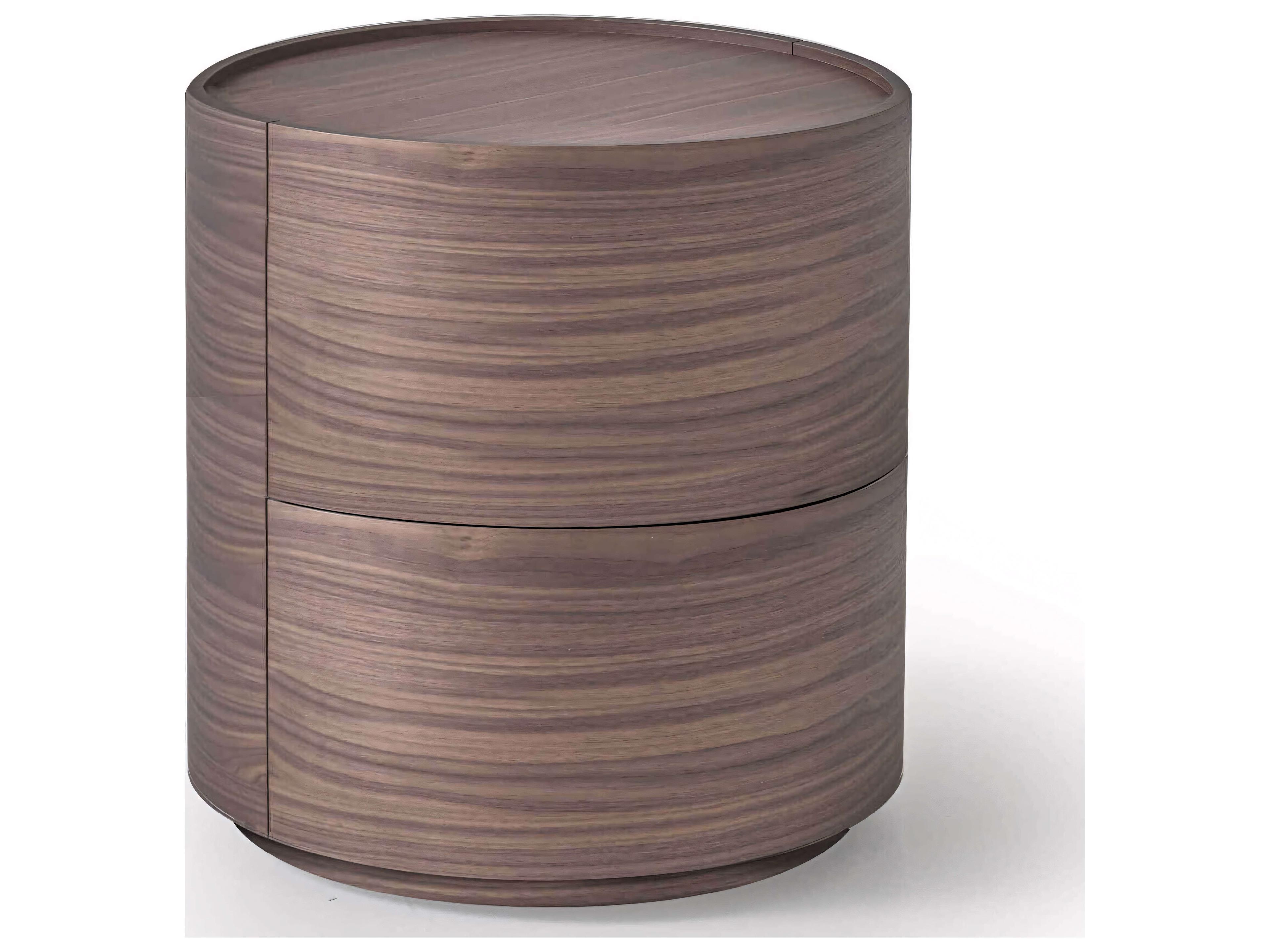 Dedalo 2-Drawer Walnut Nightstand Modern