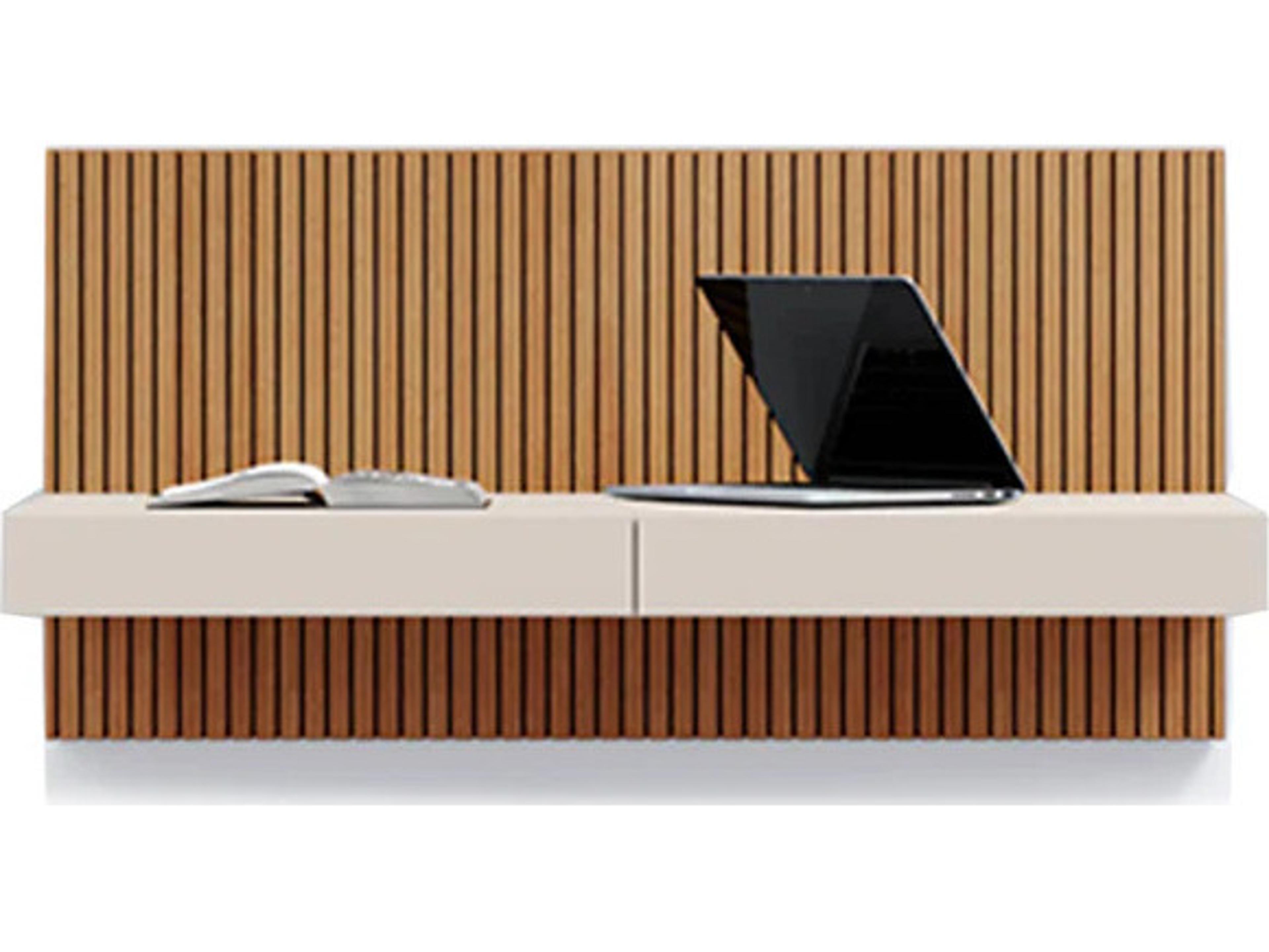 Ala Hanging Desk with Gromet 47" Natural Oak/beige Seta Matt Lacquer