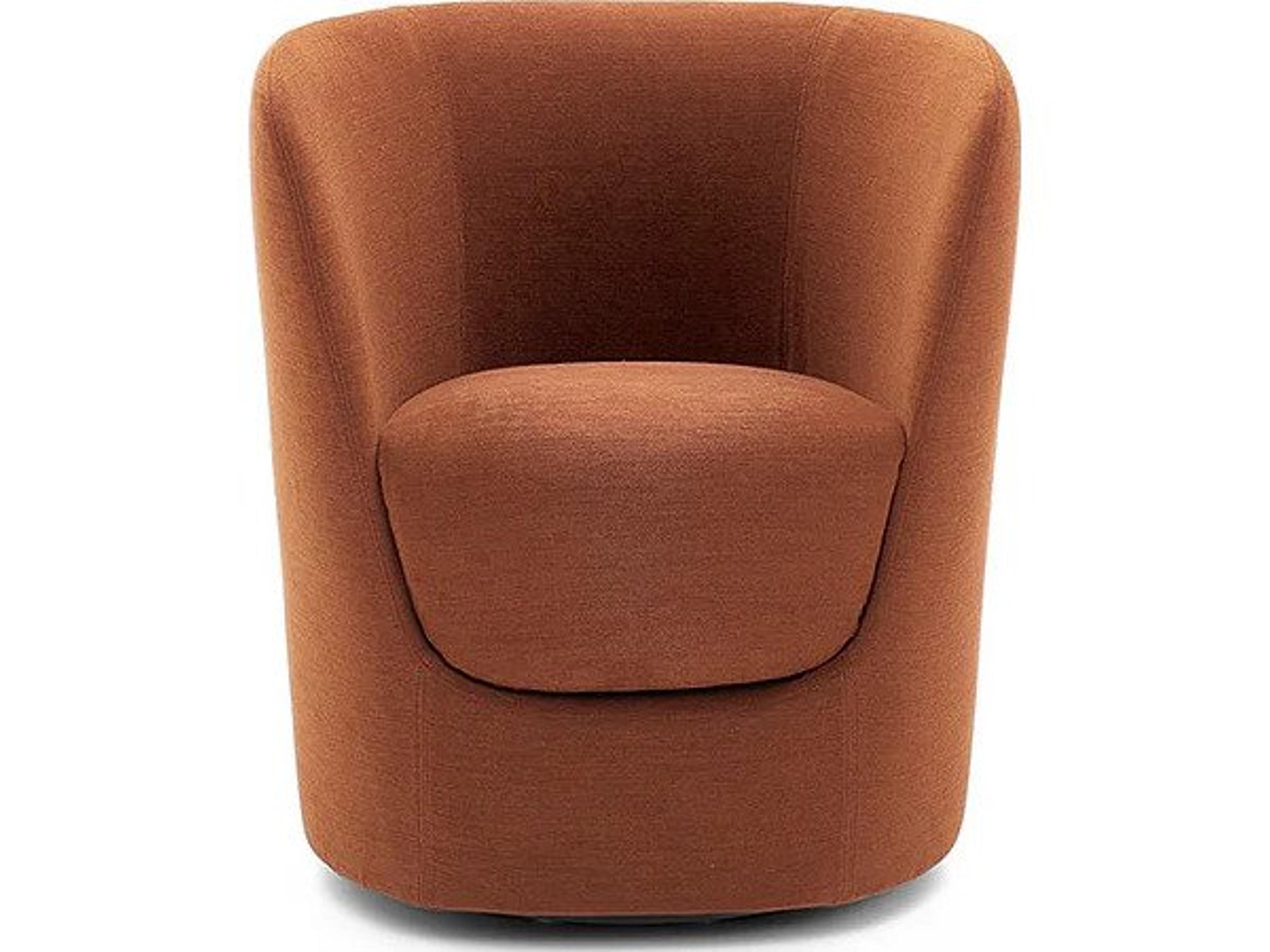 Opla Swivel Armchair 27" Rust Orange Bellis