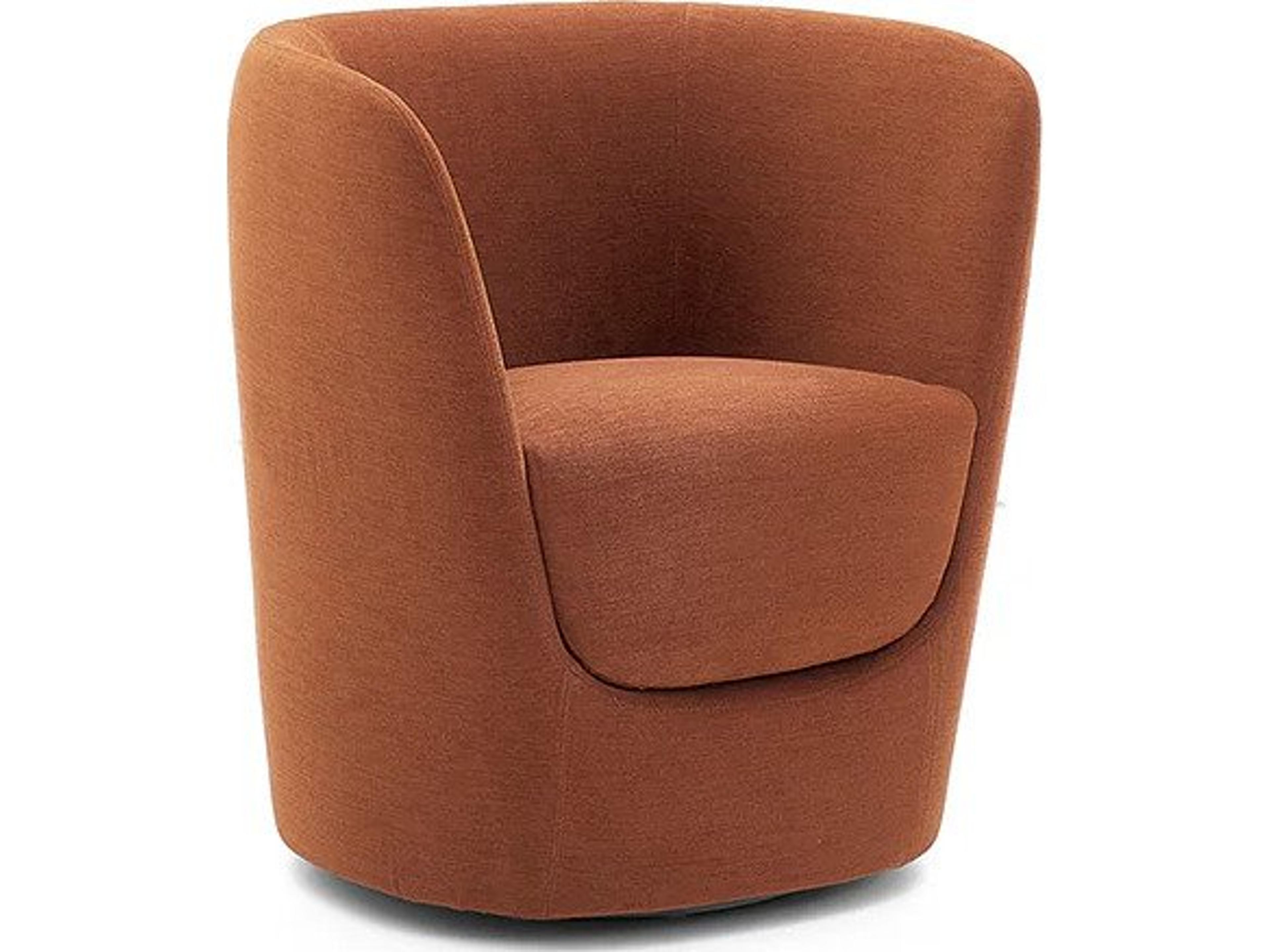 Pianca Opla Swivel Armchair 27" Rust Orange Bellis