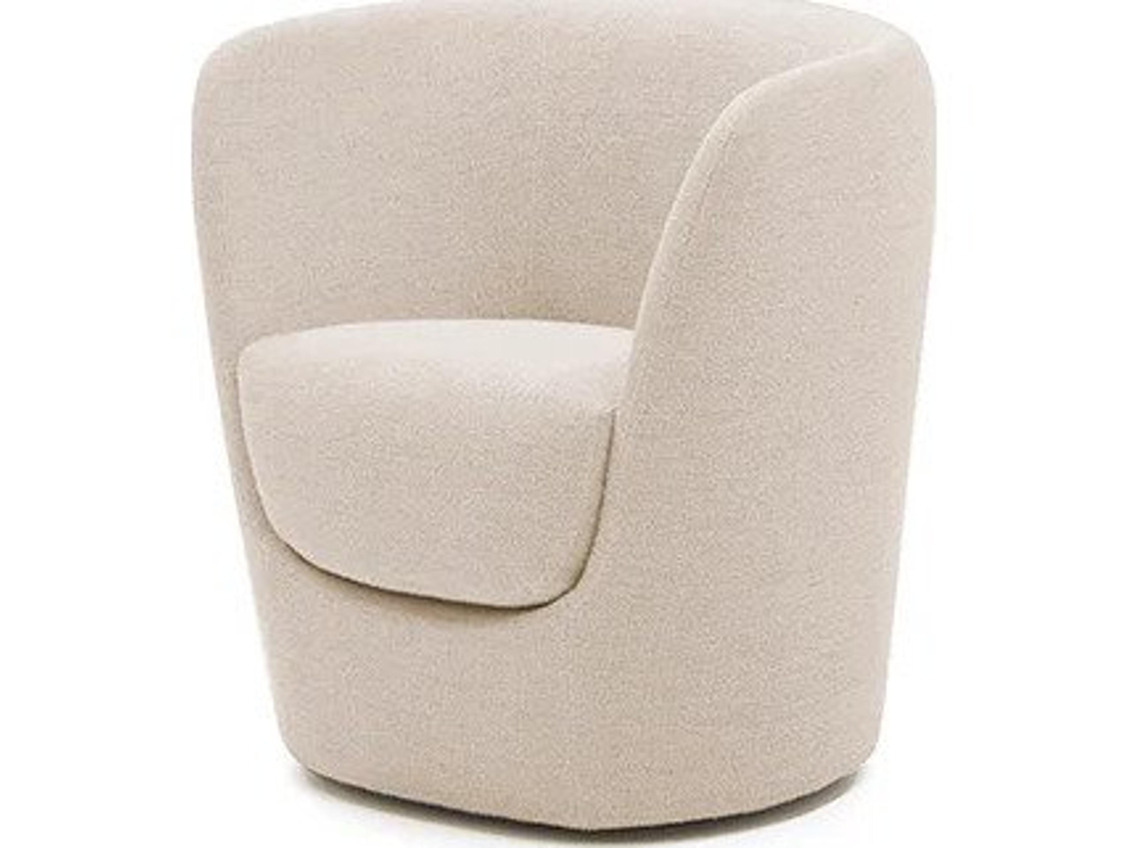 Pianca Opla wivel Arm Chair 27" Light Beige Nuvole