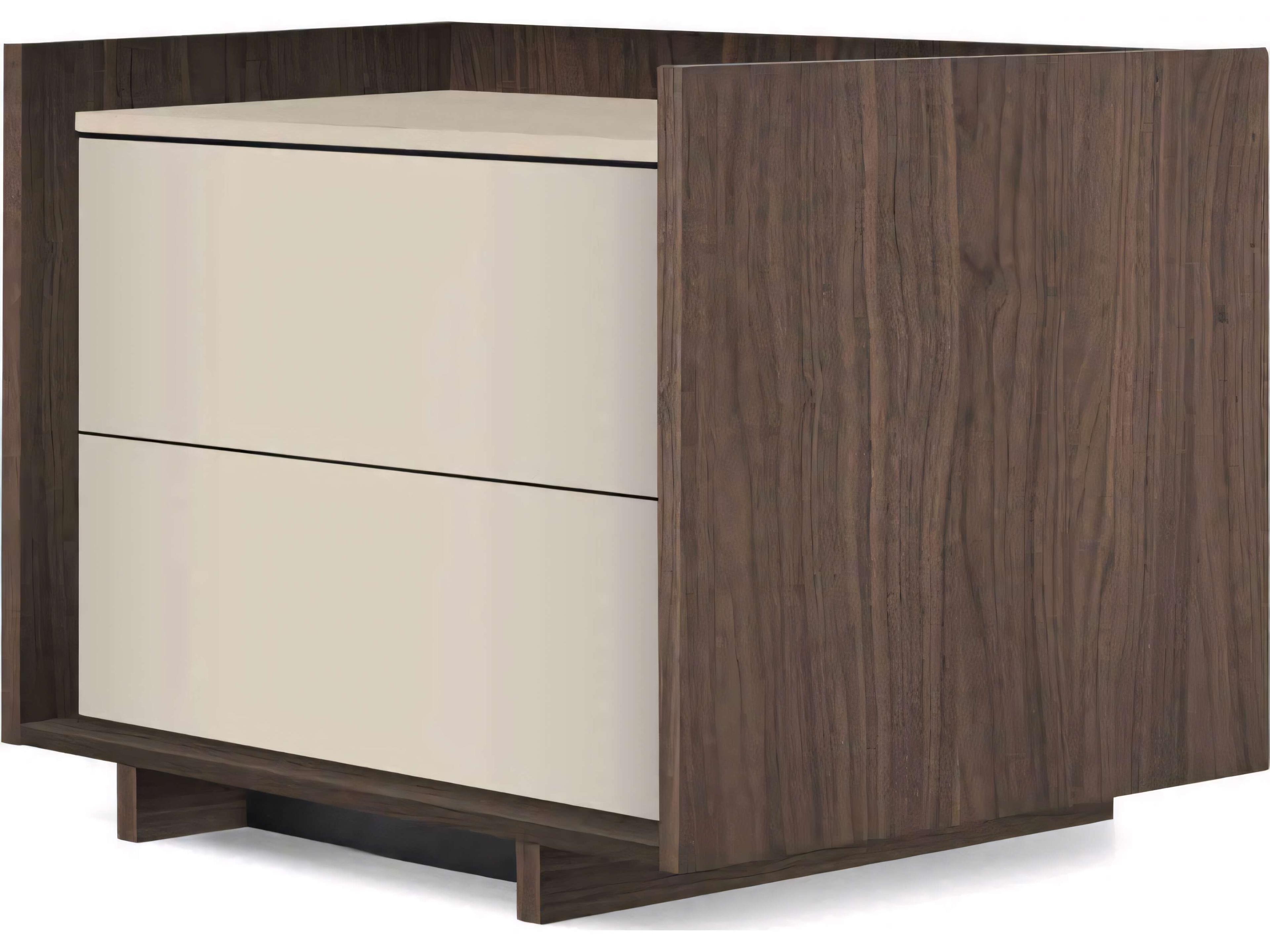 Kyoto 2-Drawers Brown Nightstand