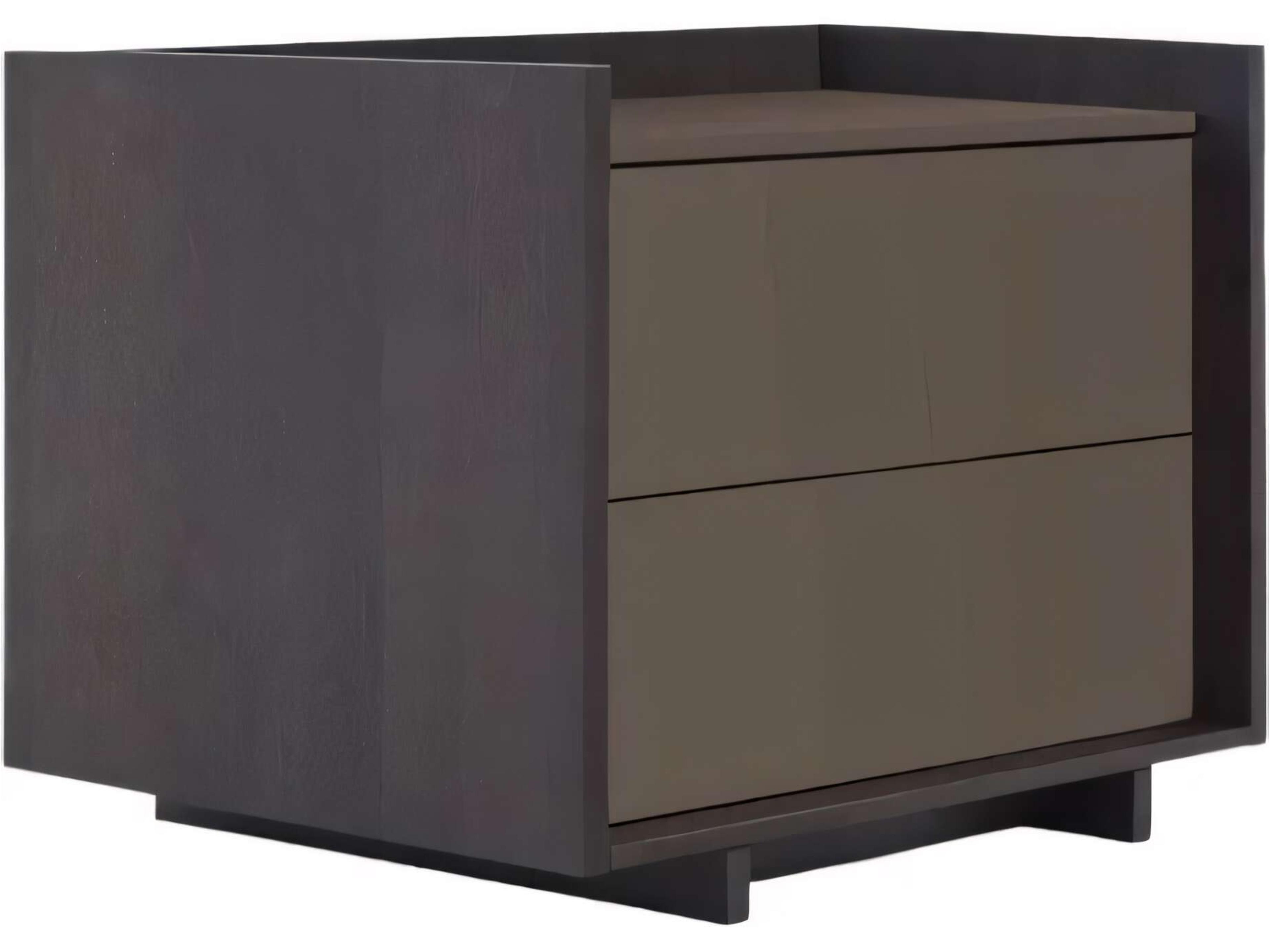 Kyoto 3-Drawers Brown Nightstand