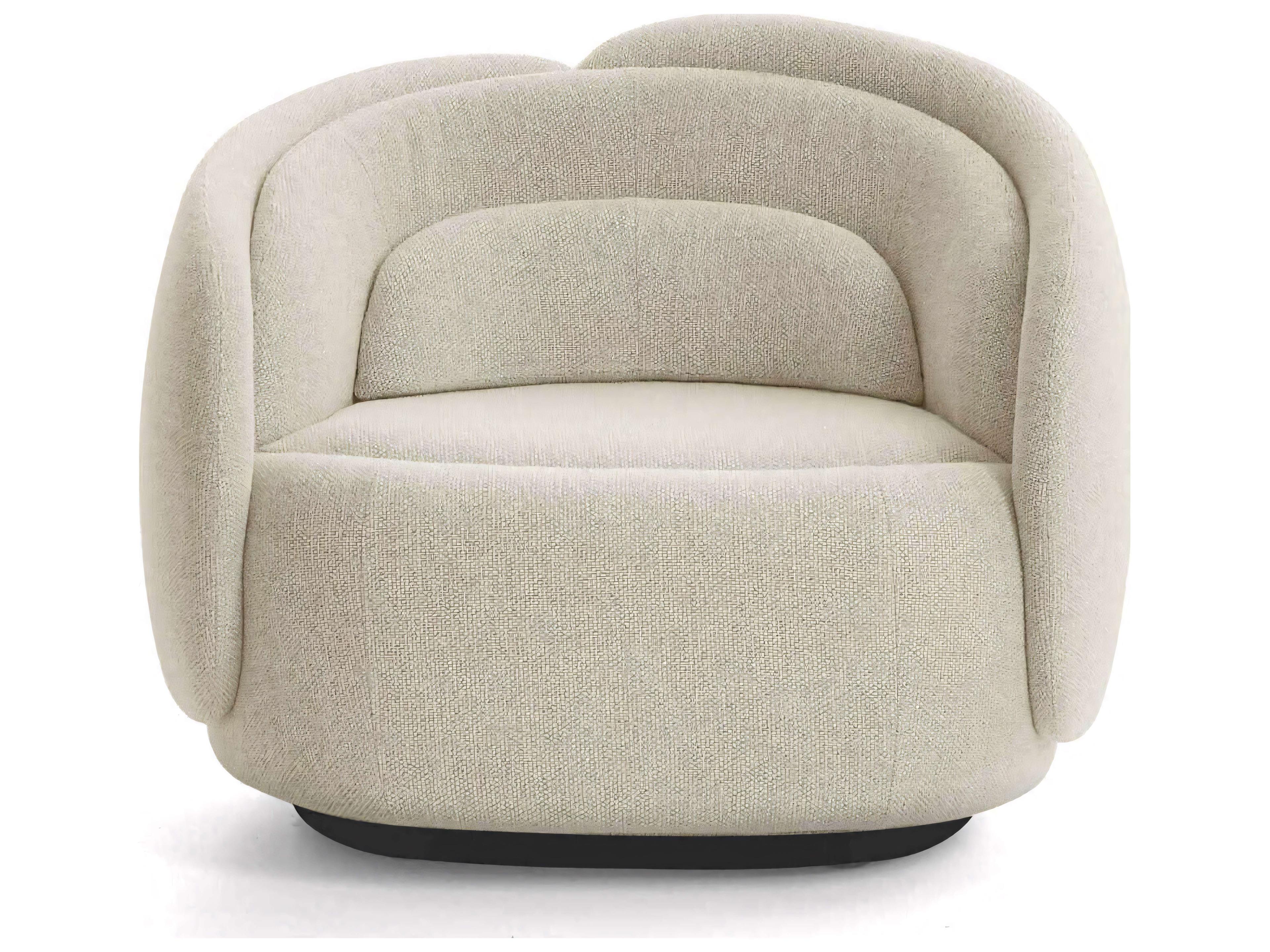 Peonia White Fabric Accent Chair