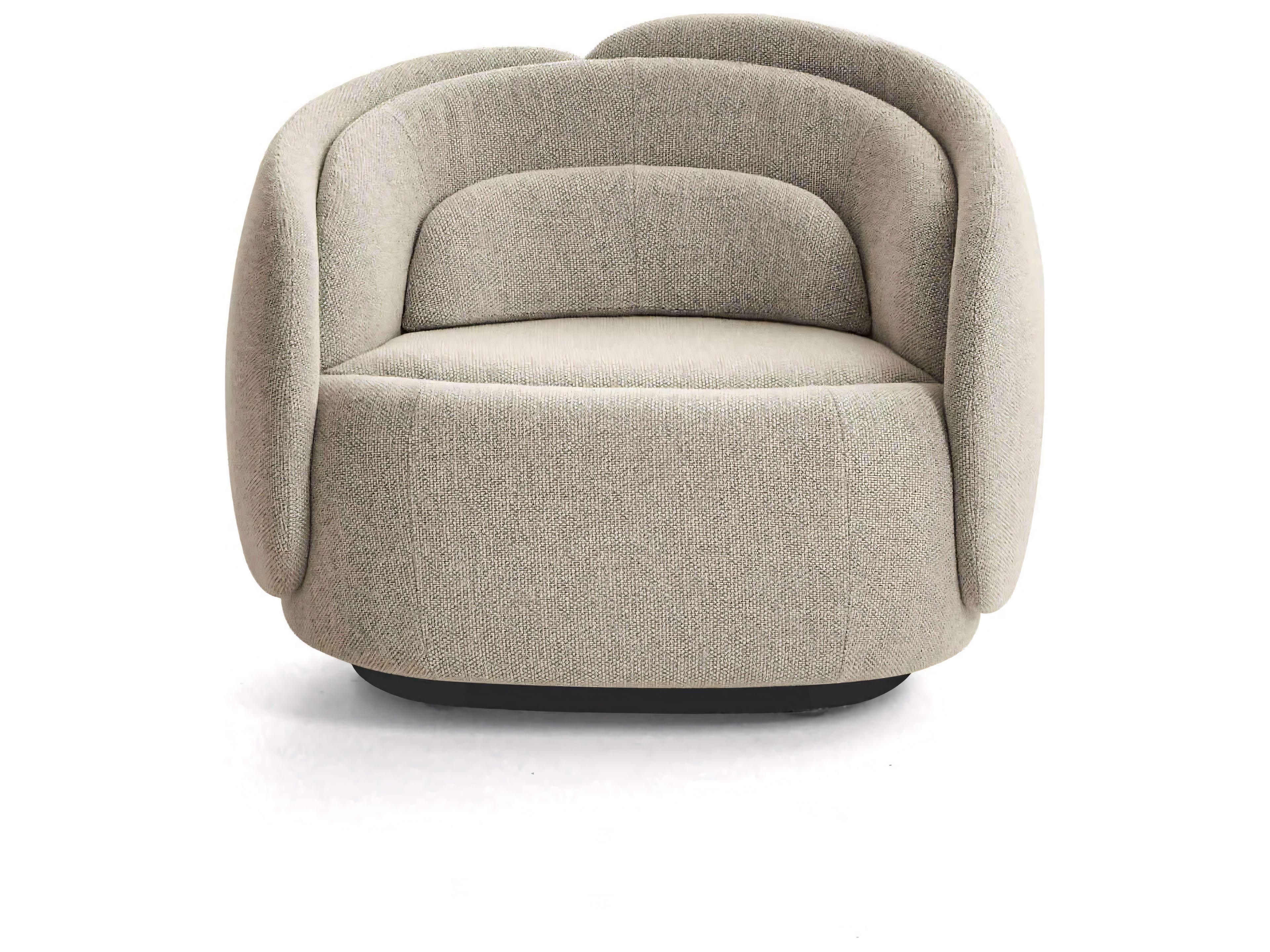 Peonia Beige Fabric Accent Chair