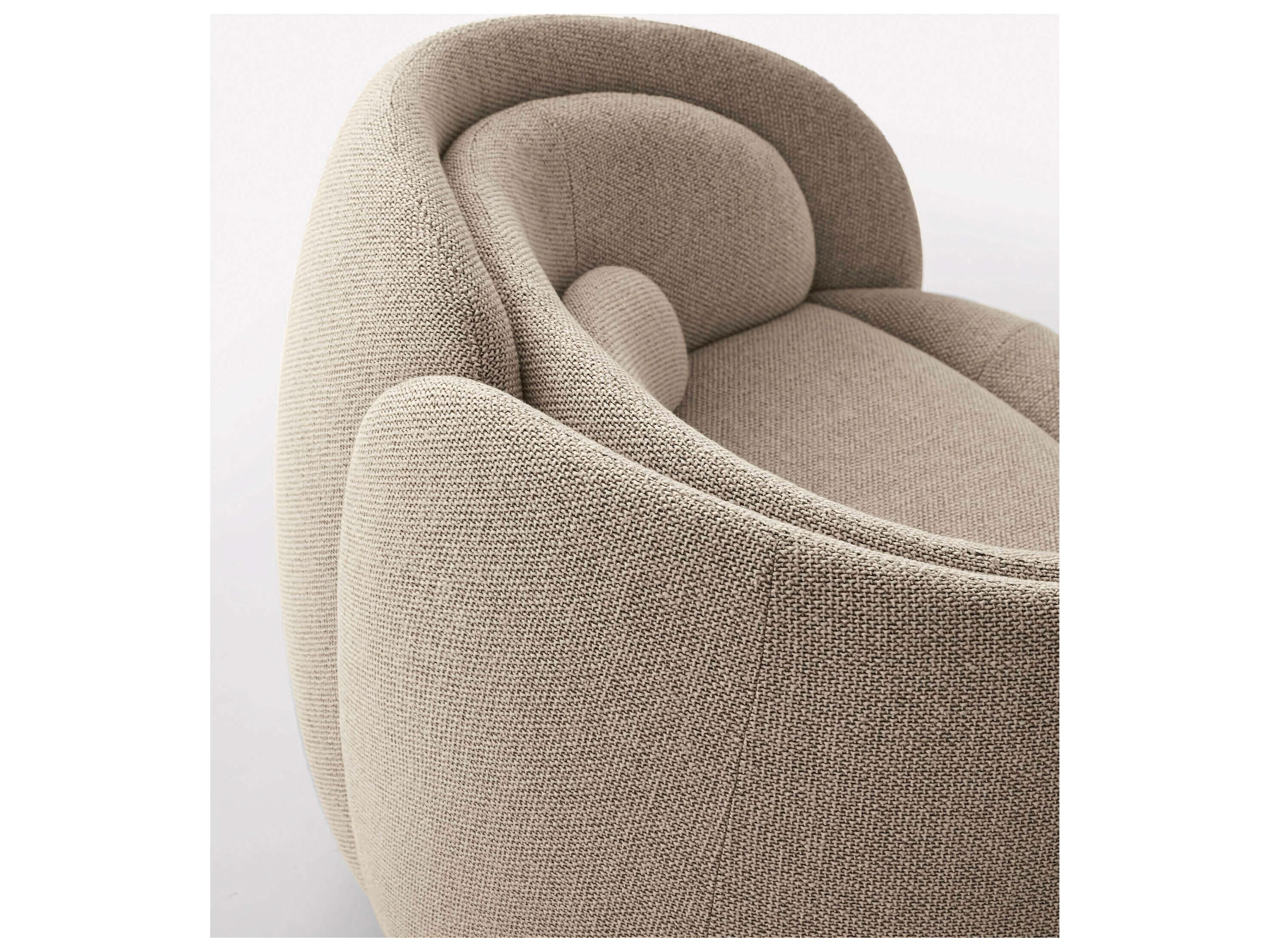 Pianca Peonia Beige Fabric Accent Chair
