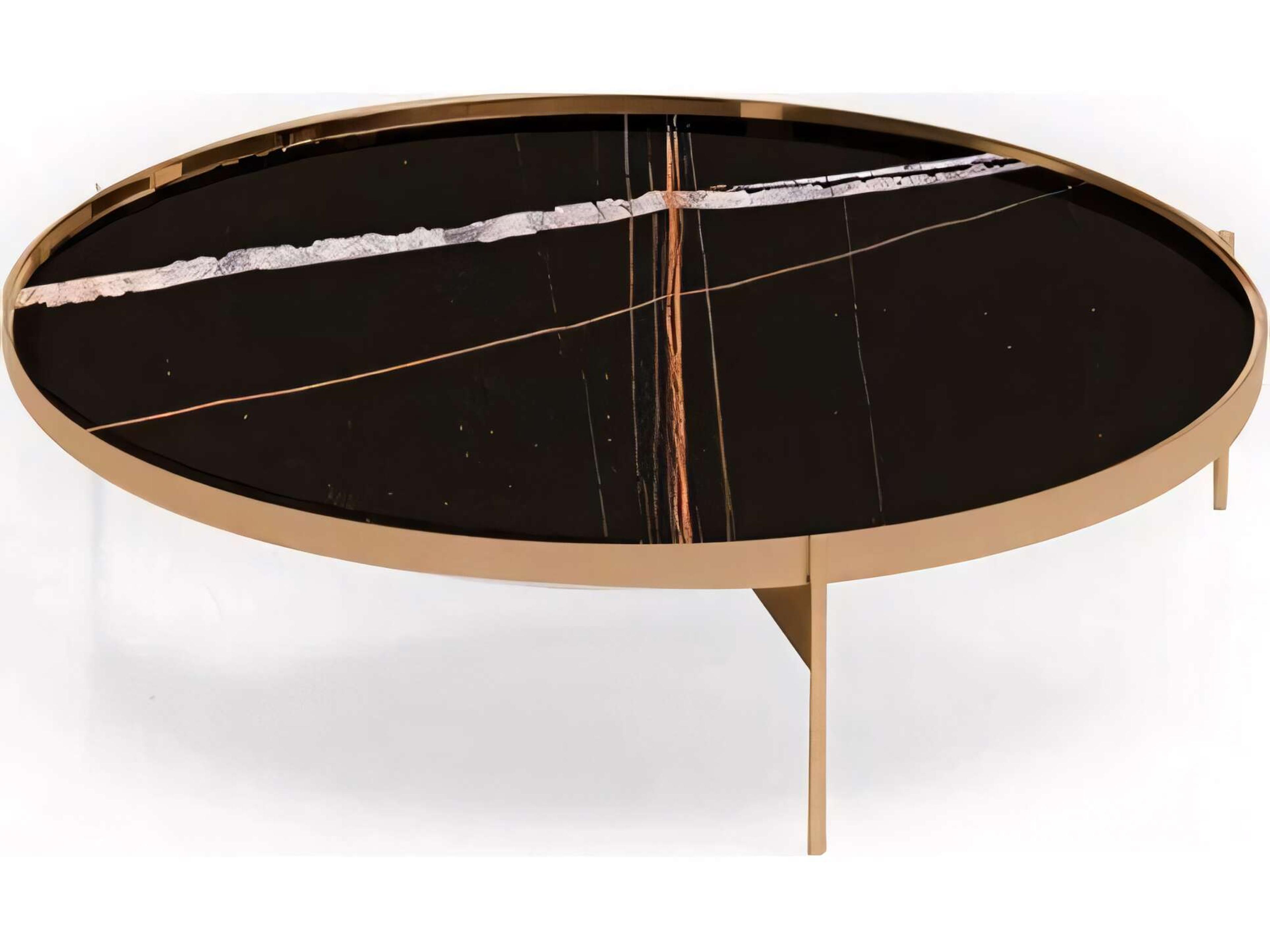 Abaco Round Coffee Table in Sahara Bronze